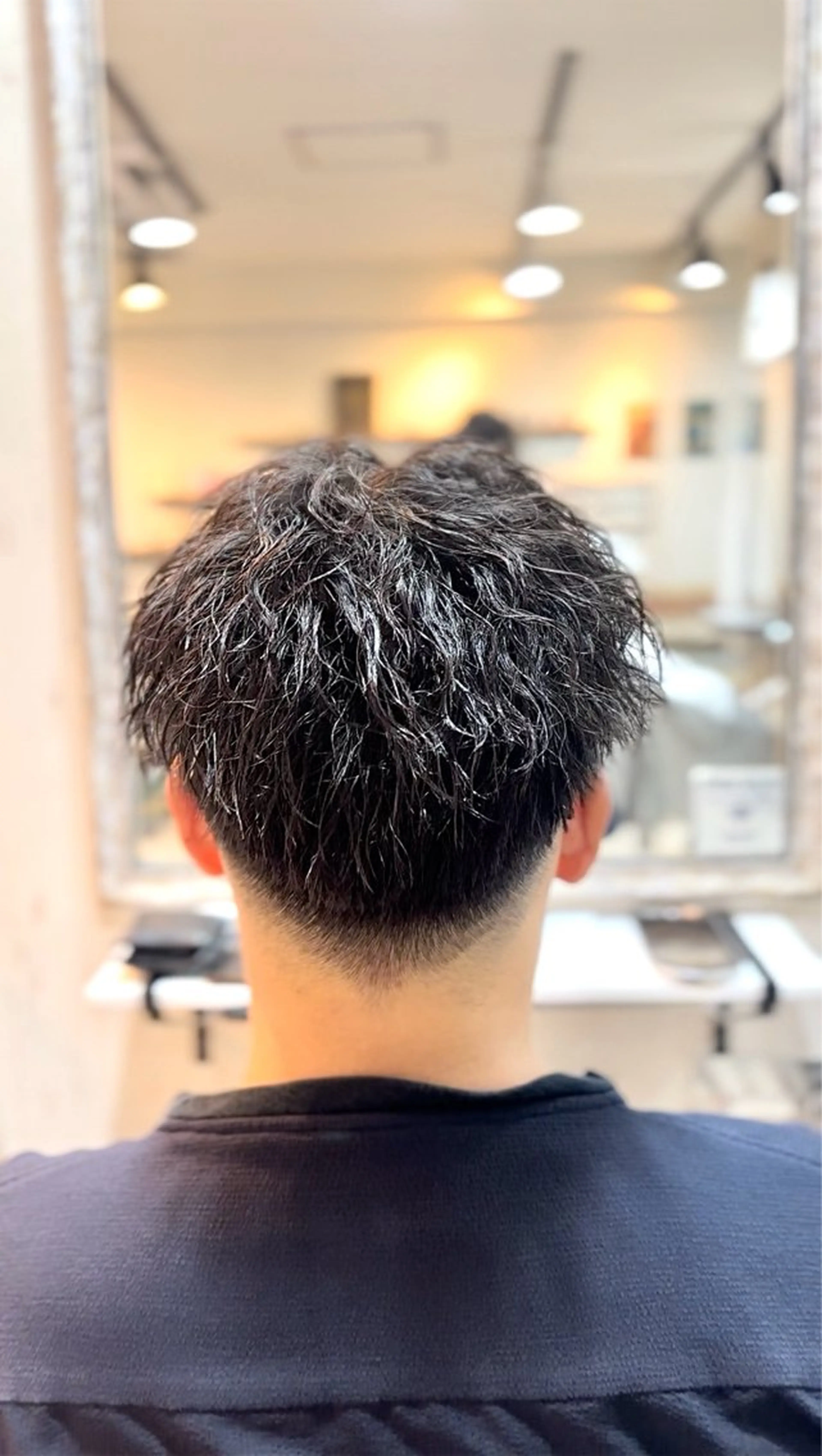 ミディアム パーマ メンズ カット パーマ 💥桜木町メンズ特化 💥ルキのヘアスタイル