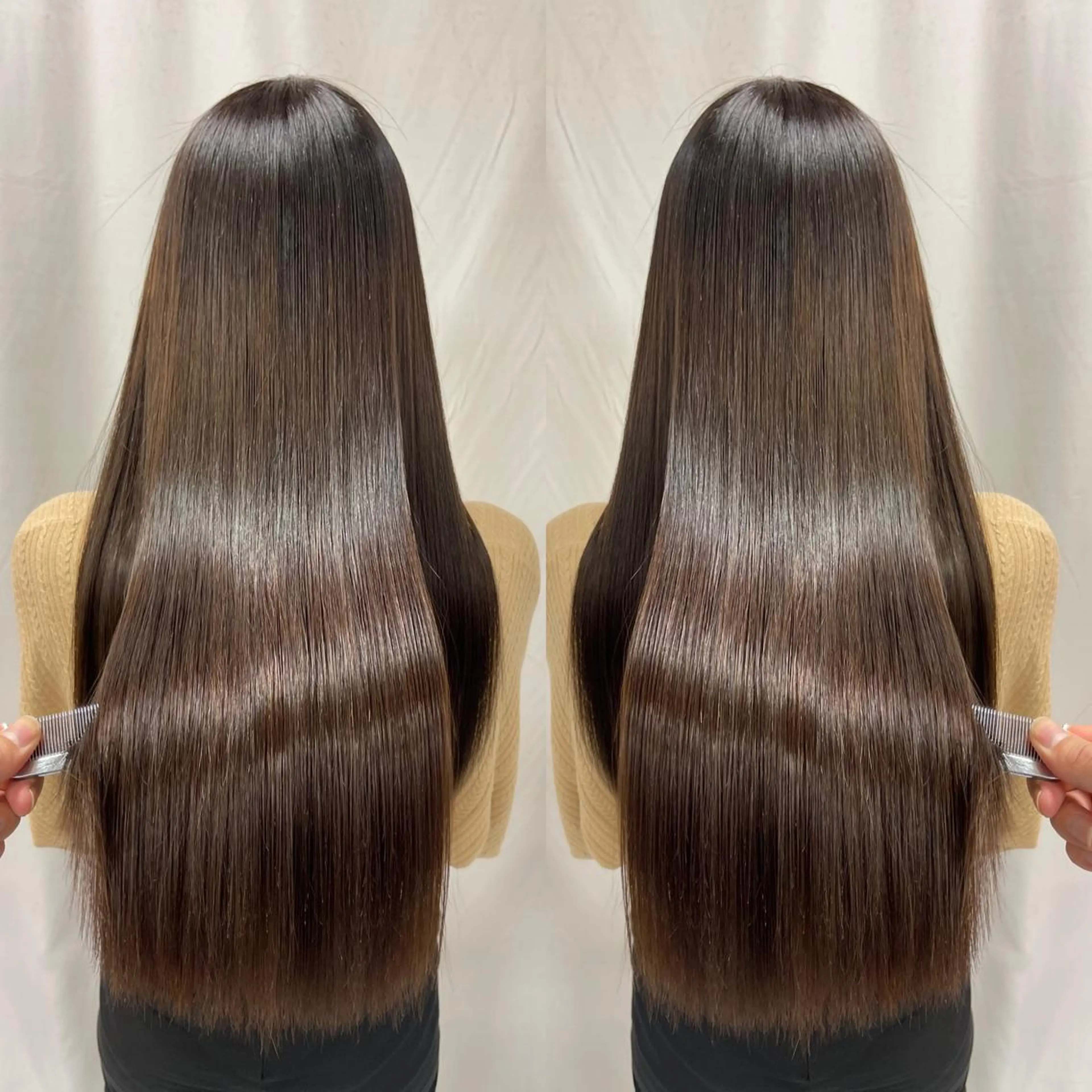 ロング パーマ ヘアカラー トリートメント 髪質改善/縮毛矯正 /ブリーチ矯正/岡部のヘアスタイル