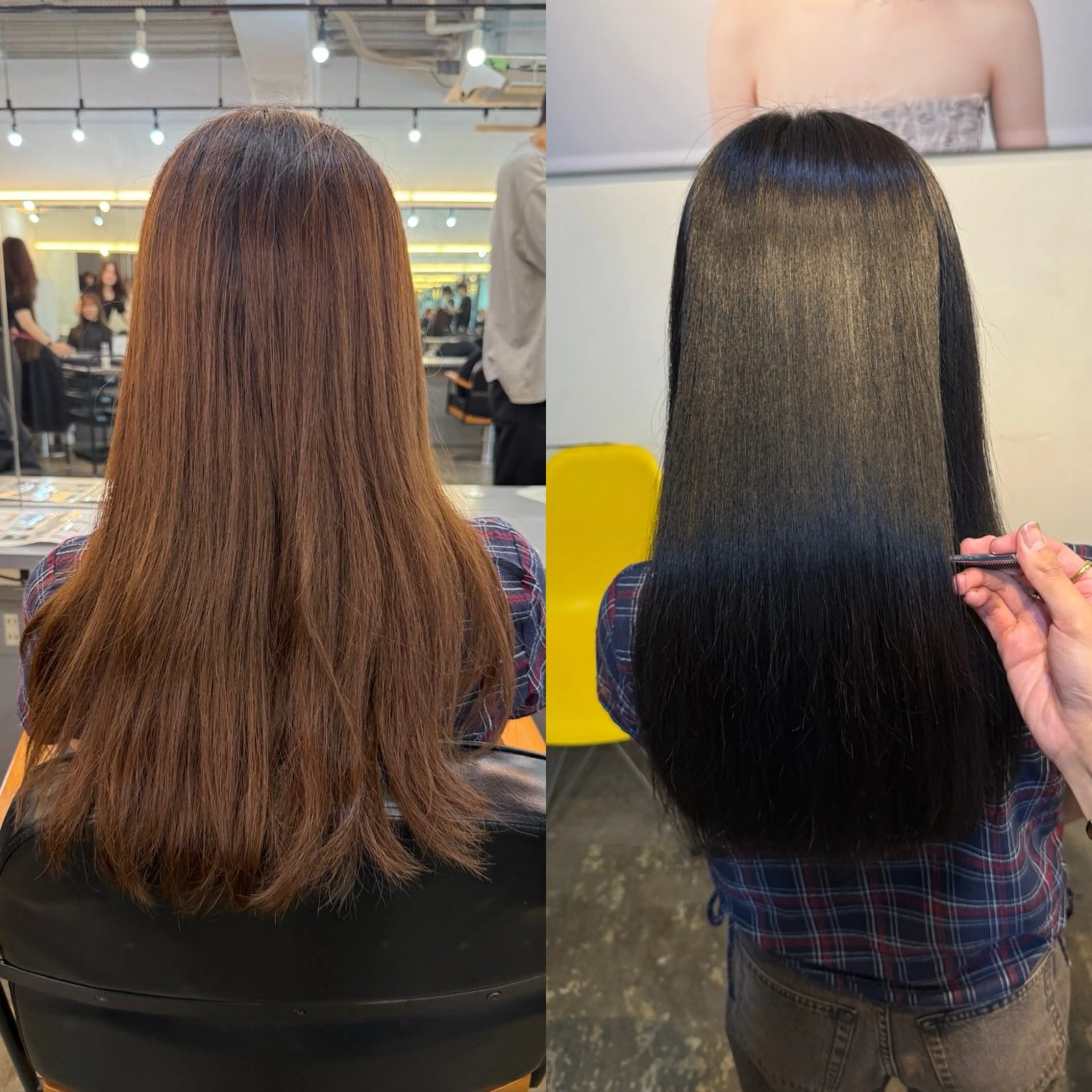 セミロング カット ヘアカラー トリートメント 縮毛矯正/レイヤー カット⭐️SHOTAのヘアスタイル