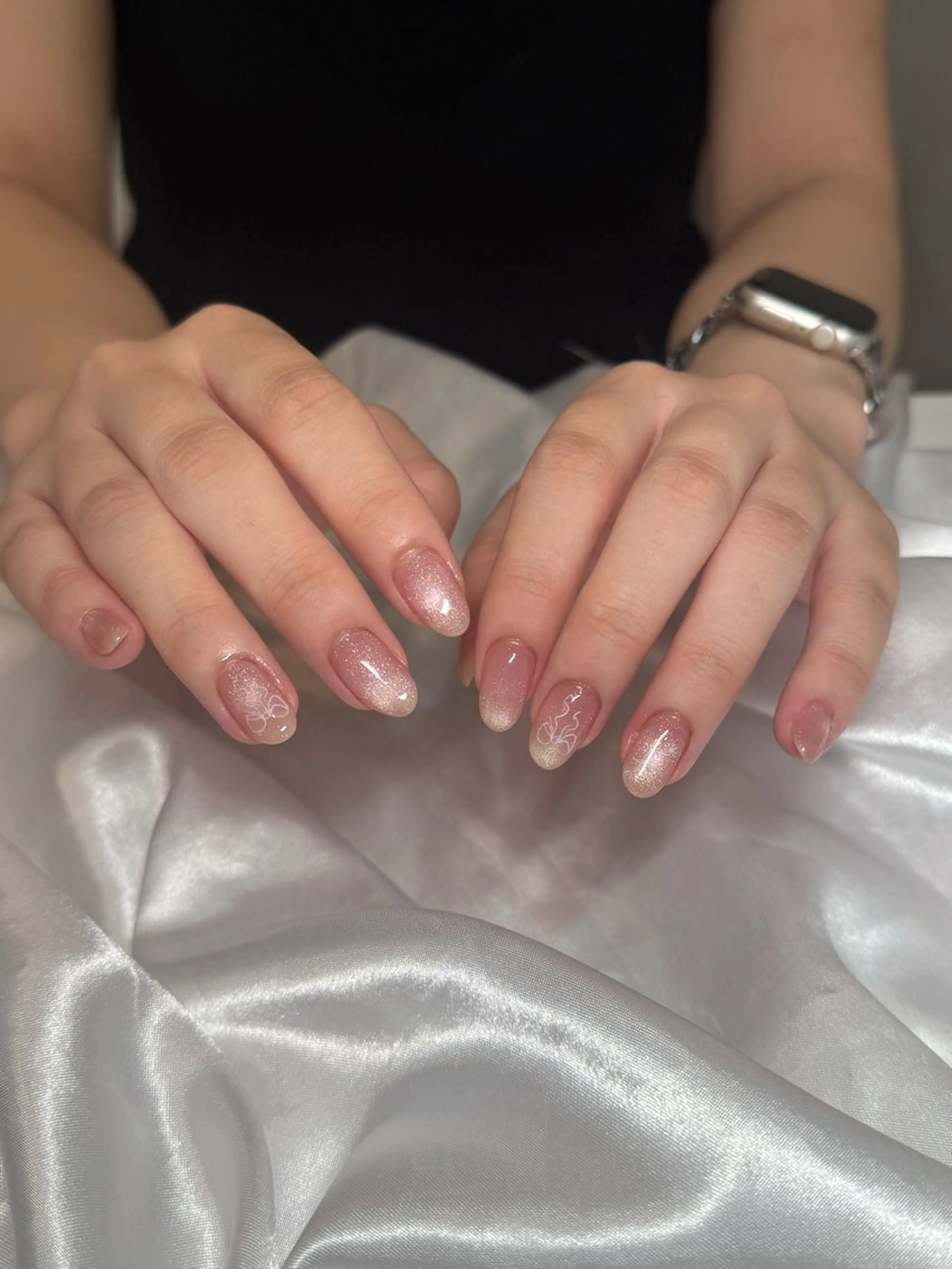 ネイル アートネイル マグネットネイル マグネットワンカラー ワンカラーネイル Rommy Arisaのネイルデザイン