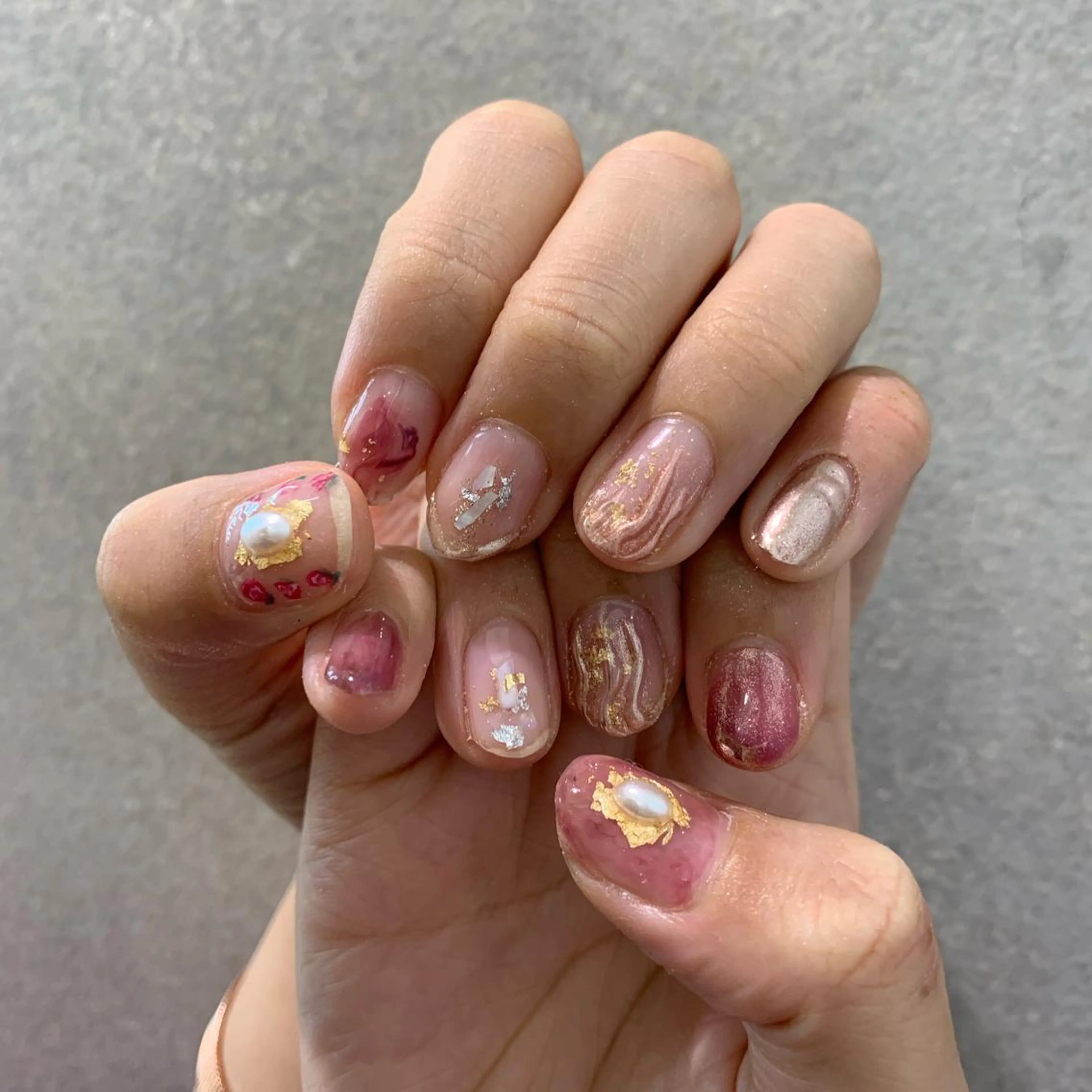 ネイル ハンドネイル 【淡色color/ nail】maikoのネイルデザイン