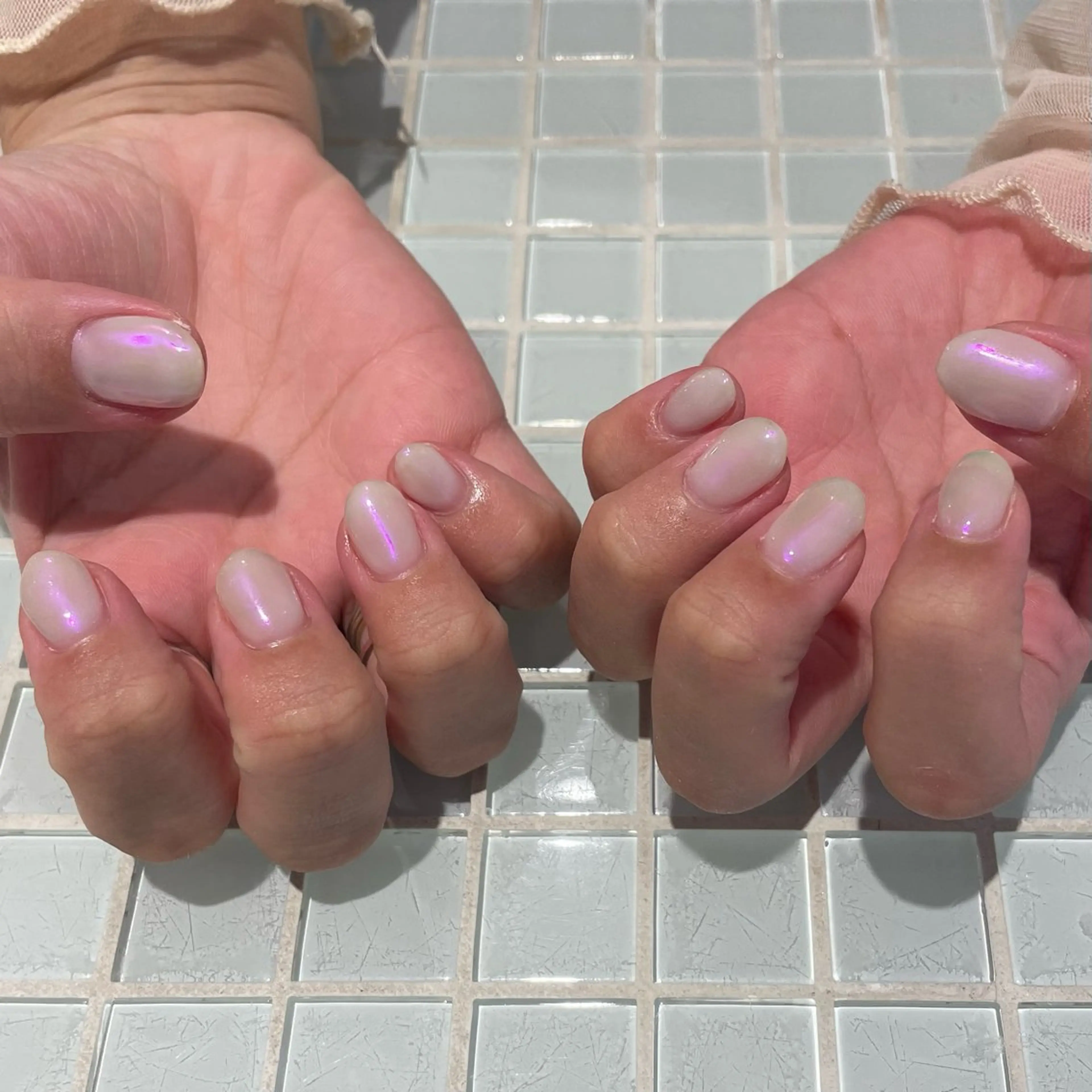 🎀オフなしミラー（オーロラ系）の写真