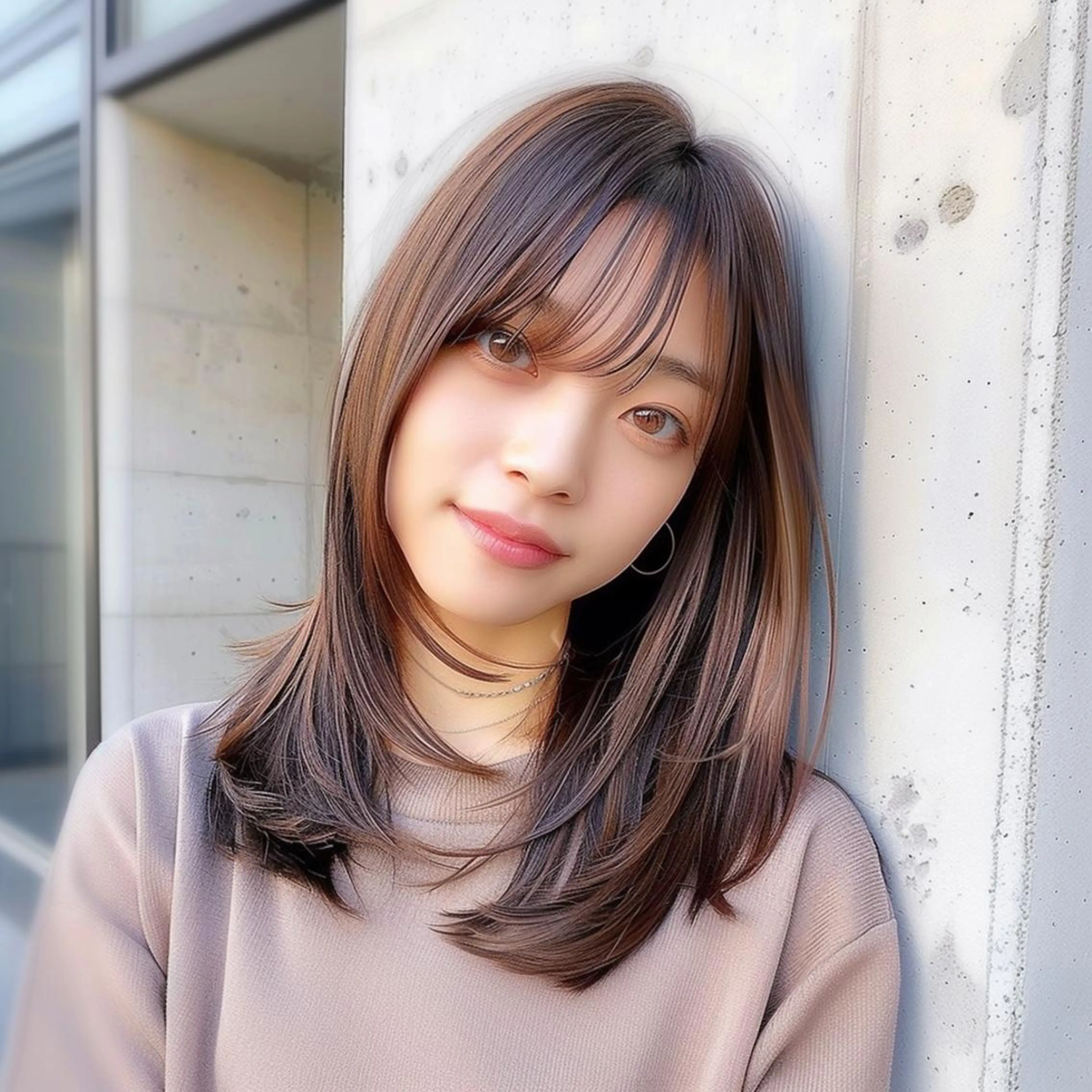 セミロング ボブ 髪質改善 縮毛矯正 酸性ストレート カット レヴ　草加駅3分🌻 ✂️早朝深夜営業🌱のヘアスタイル