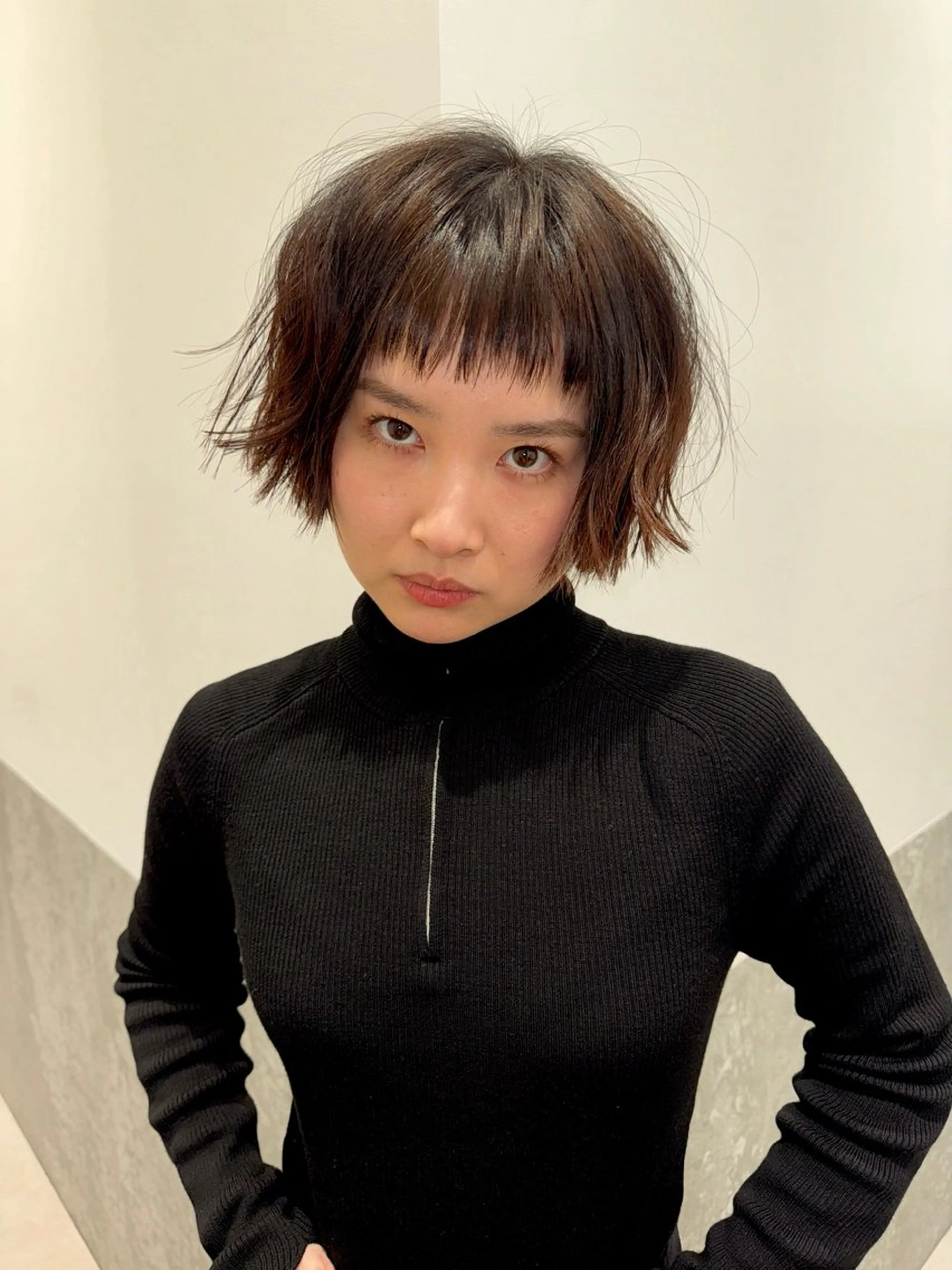 ショート カラー ボブ 似合わせカット カット ヘアカラー トリートメント センスをお届けします 大谷将生INFPのヘアスタイル