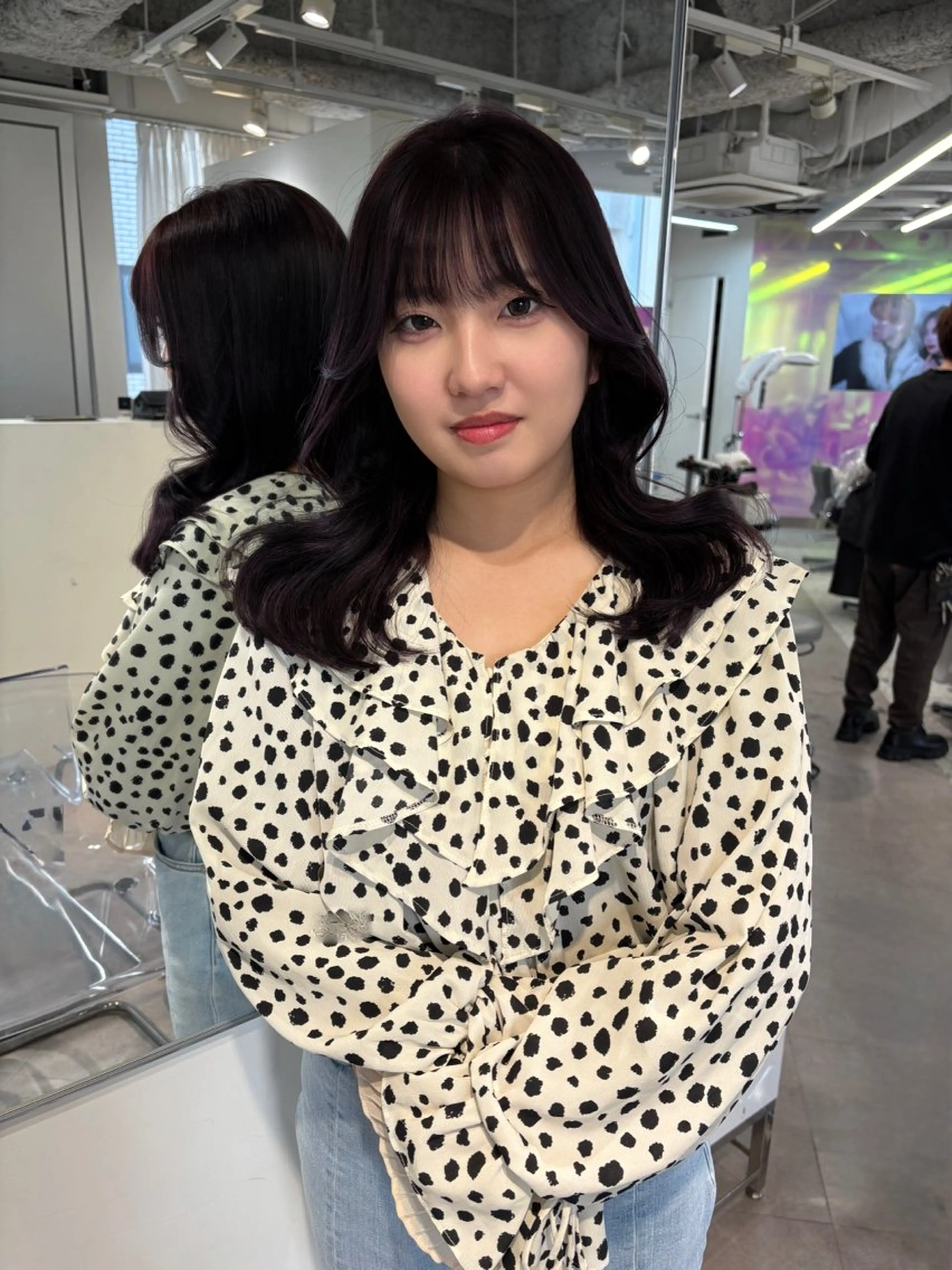 ロング カラー ディープラベンダー ラベンダーカラー MEI🎀つやカラー 🎀レイヤー🎀渋谷のヘアスタイル