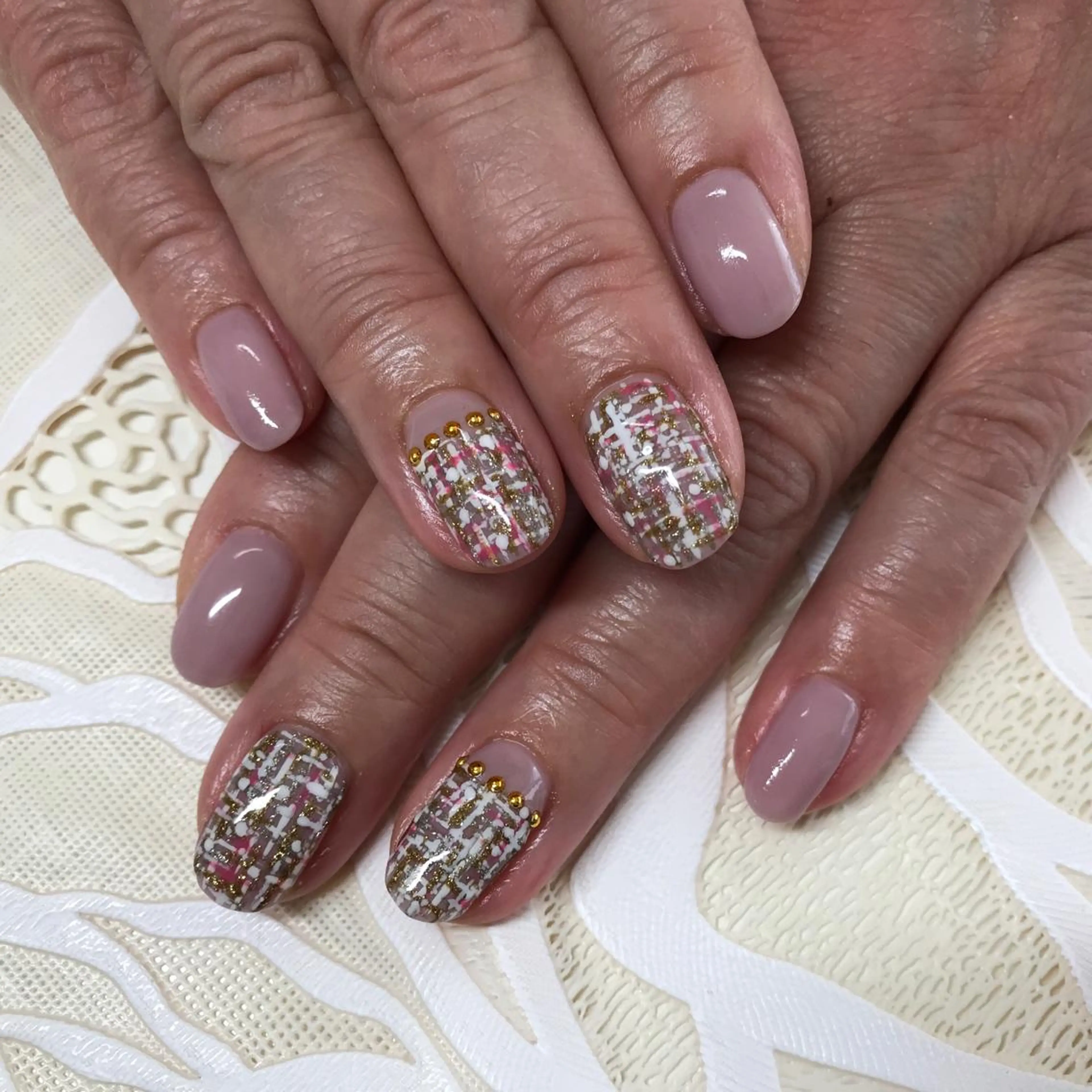 ネイル ワンカラーネイル ツイードネイル ハンドネイル プライベートサロン BERRY所属・プライベートサロン BERRYのエステ・リラクイメージ