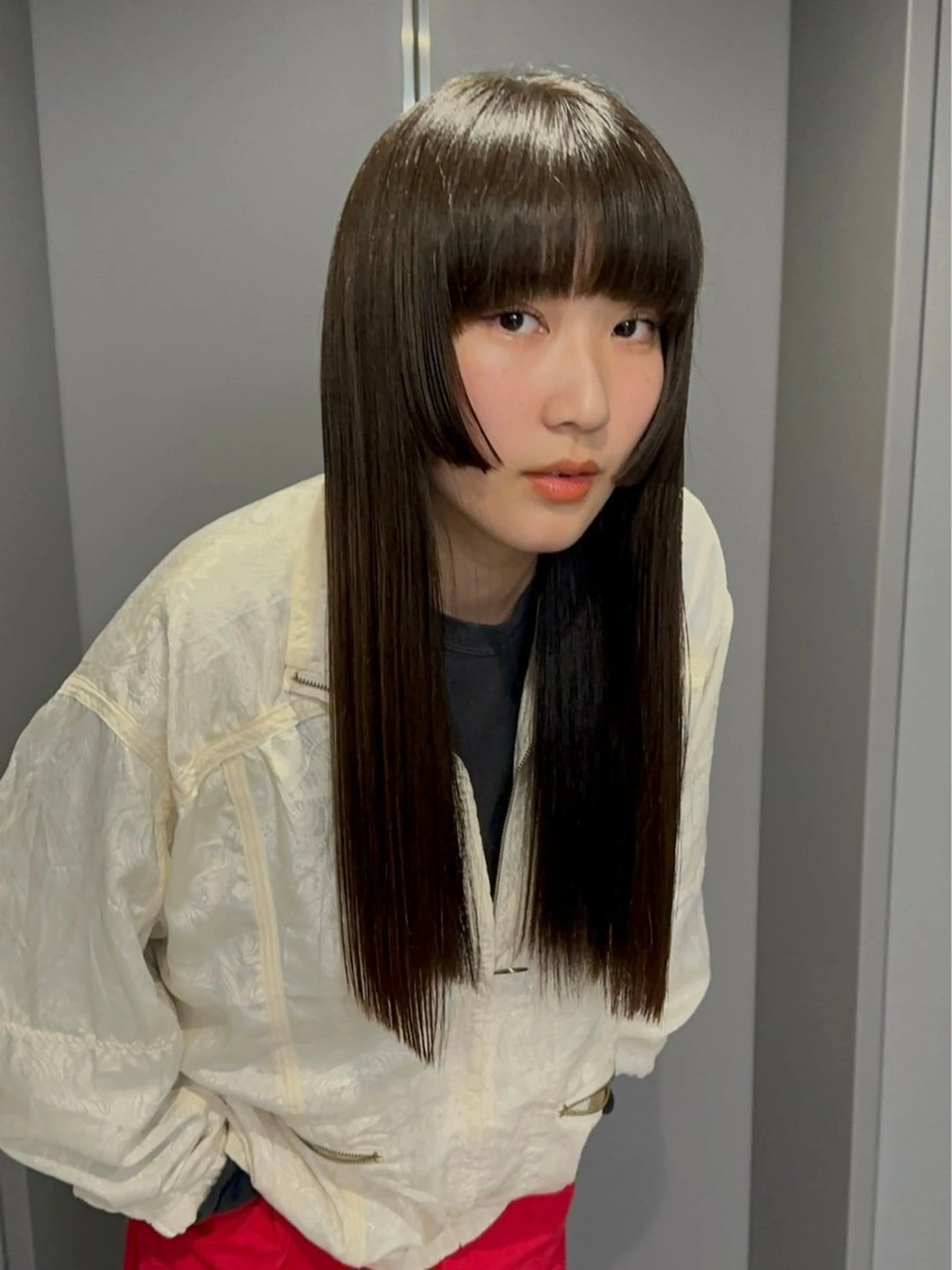 ロング カラー ベージュカラー ブラウンカラー ブラウンベージュ 林 美佑のヘアスタイル