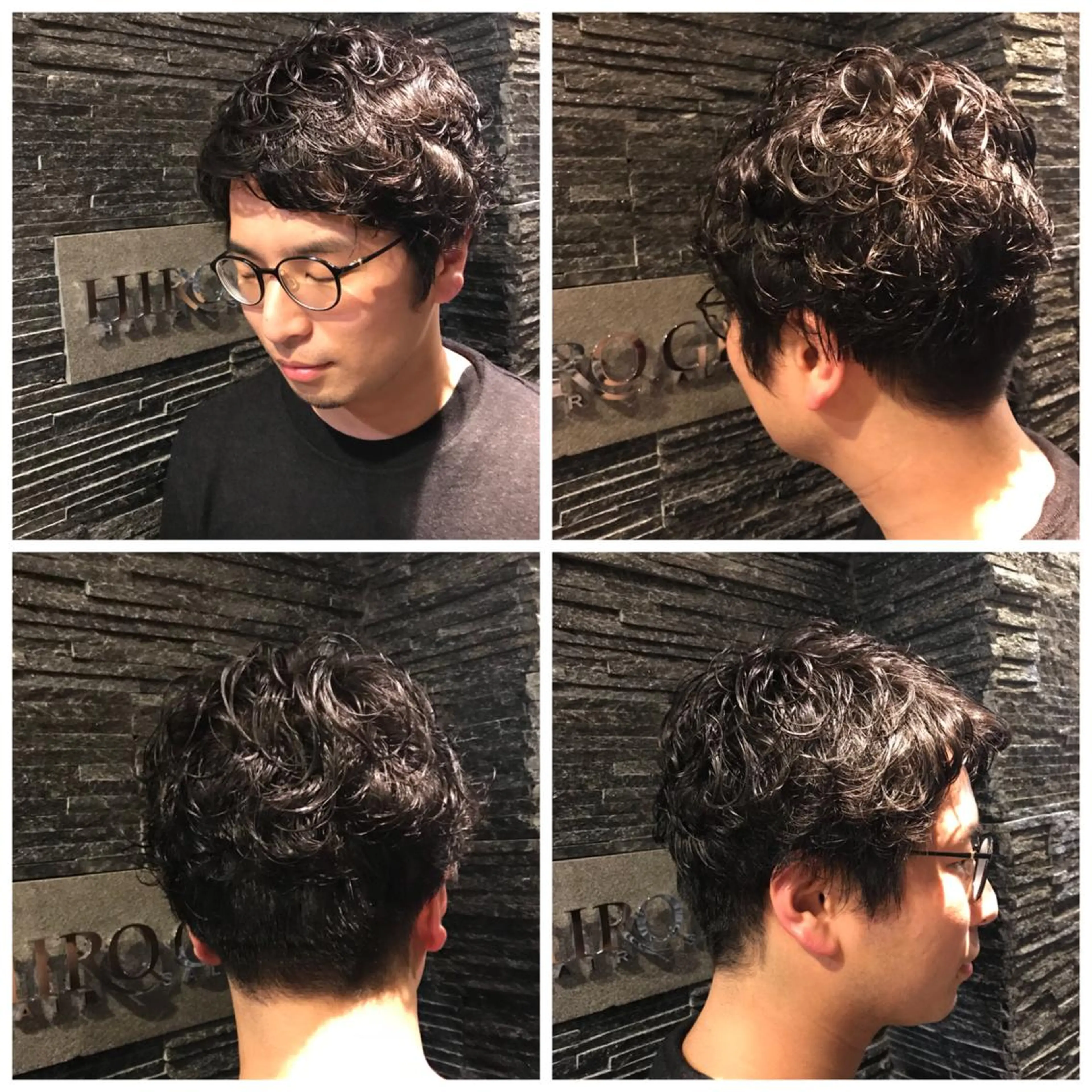 ミディアム 岡部 迅のヘアスタイル