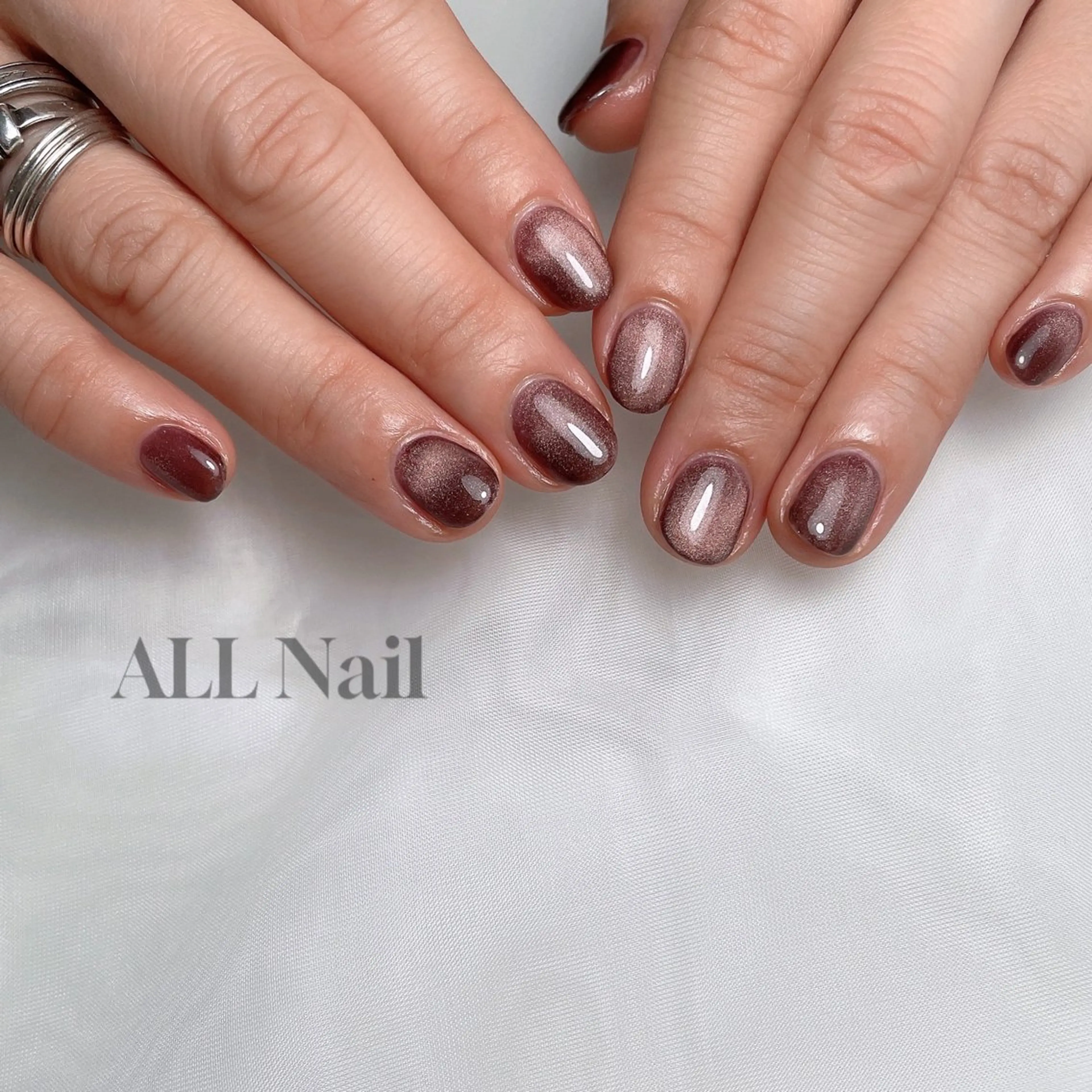 ネイル ブラウン マグネットネイル ワンカラーネイル ALL Nail &whiteningのその他イメージ