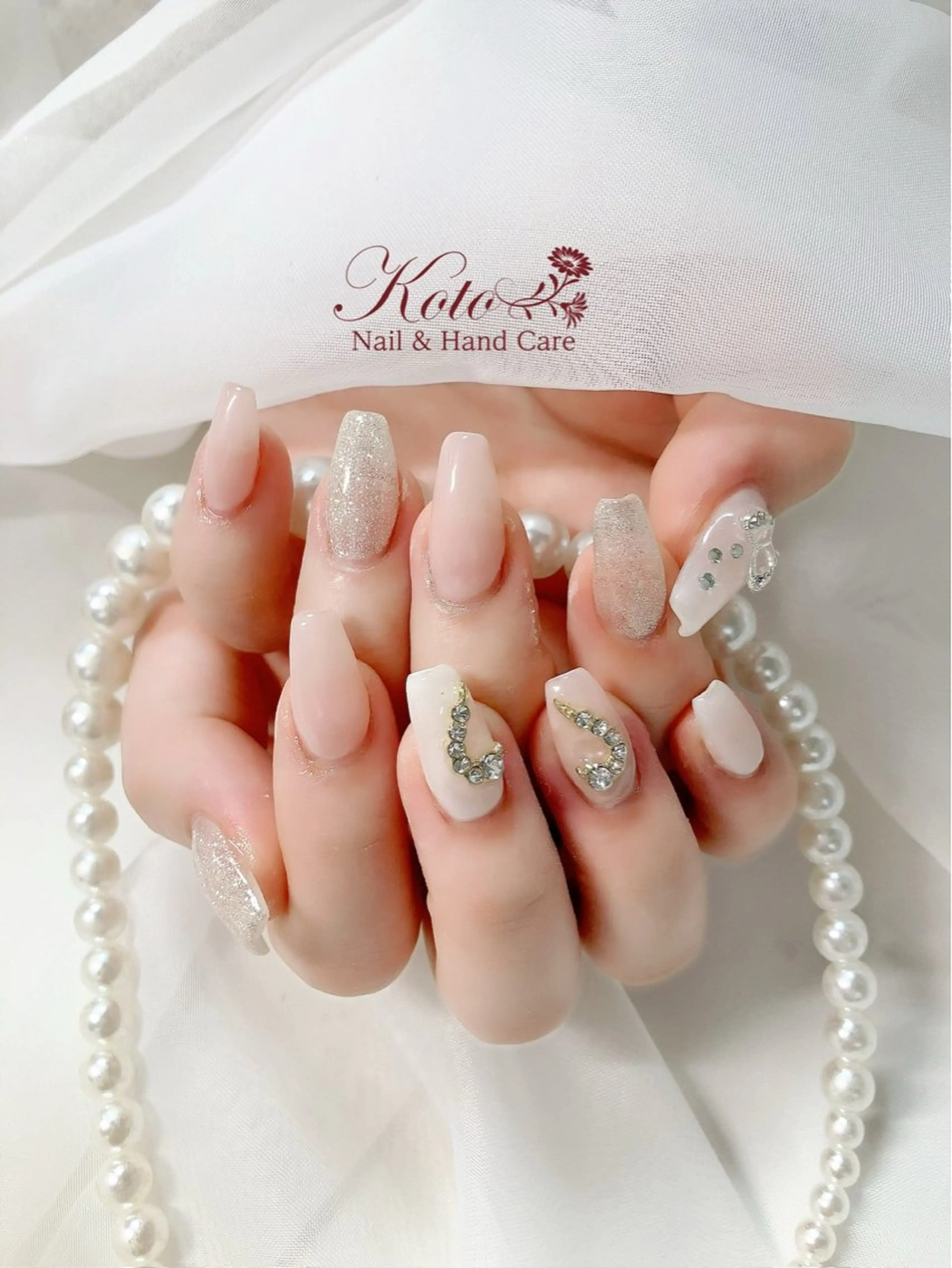 ネイル 長さ出し ジェルネイル 持ち込み ニュアンスネイル 赤色 Risa ネイルサロンKOTOのネイルデザイン