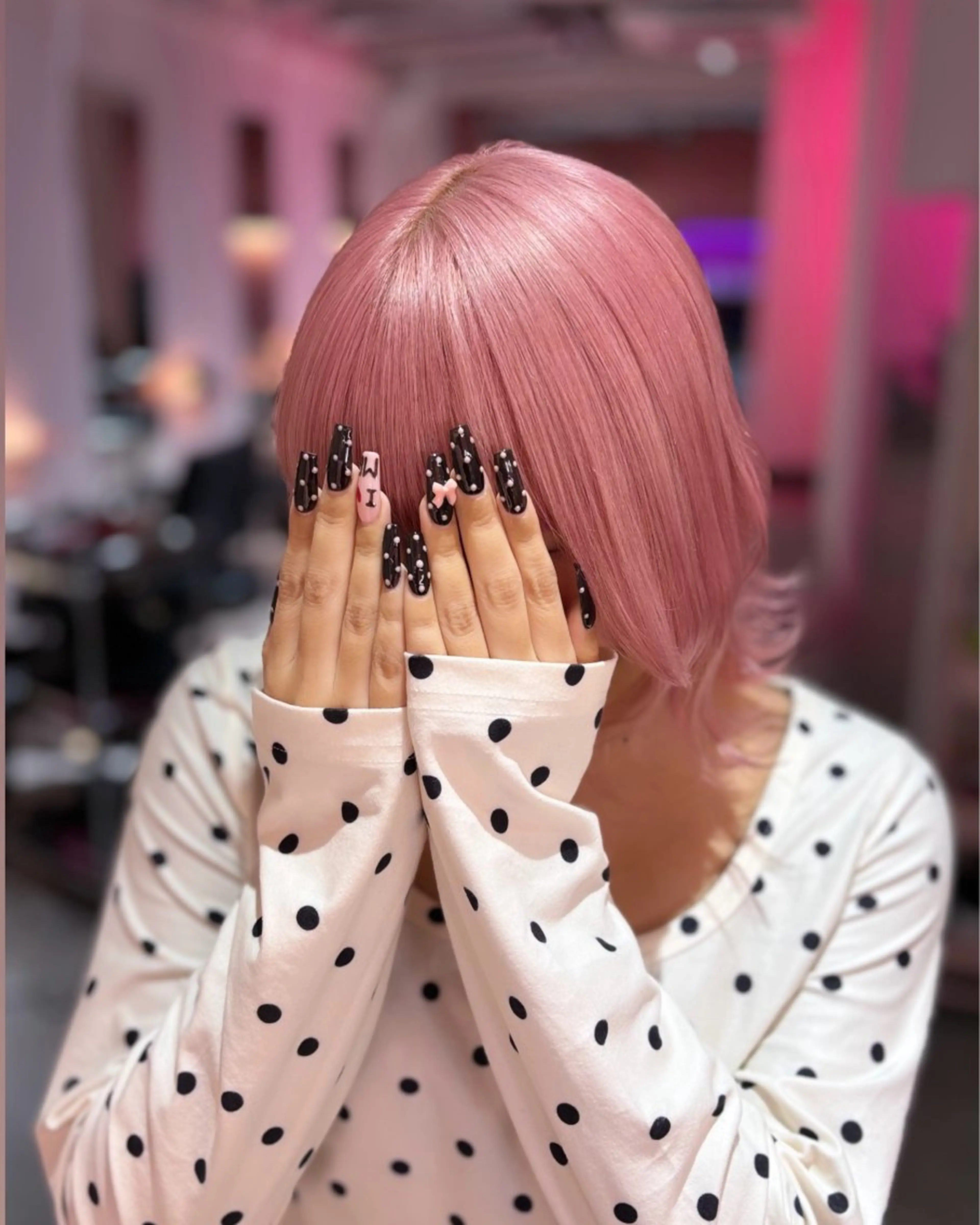 ミディアム カラー 田中麻鈴/ハイトーン /ミルクティーのヘアスタイル