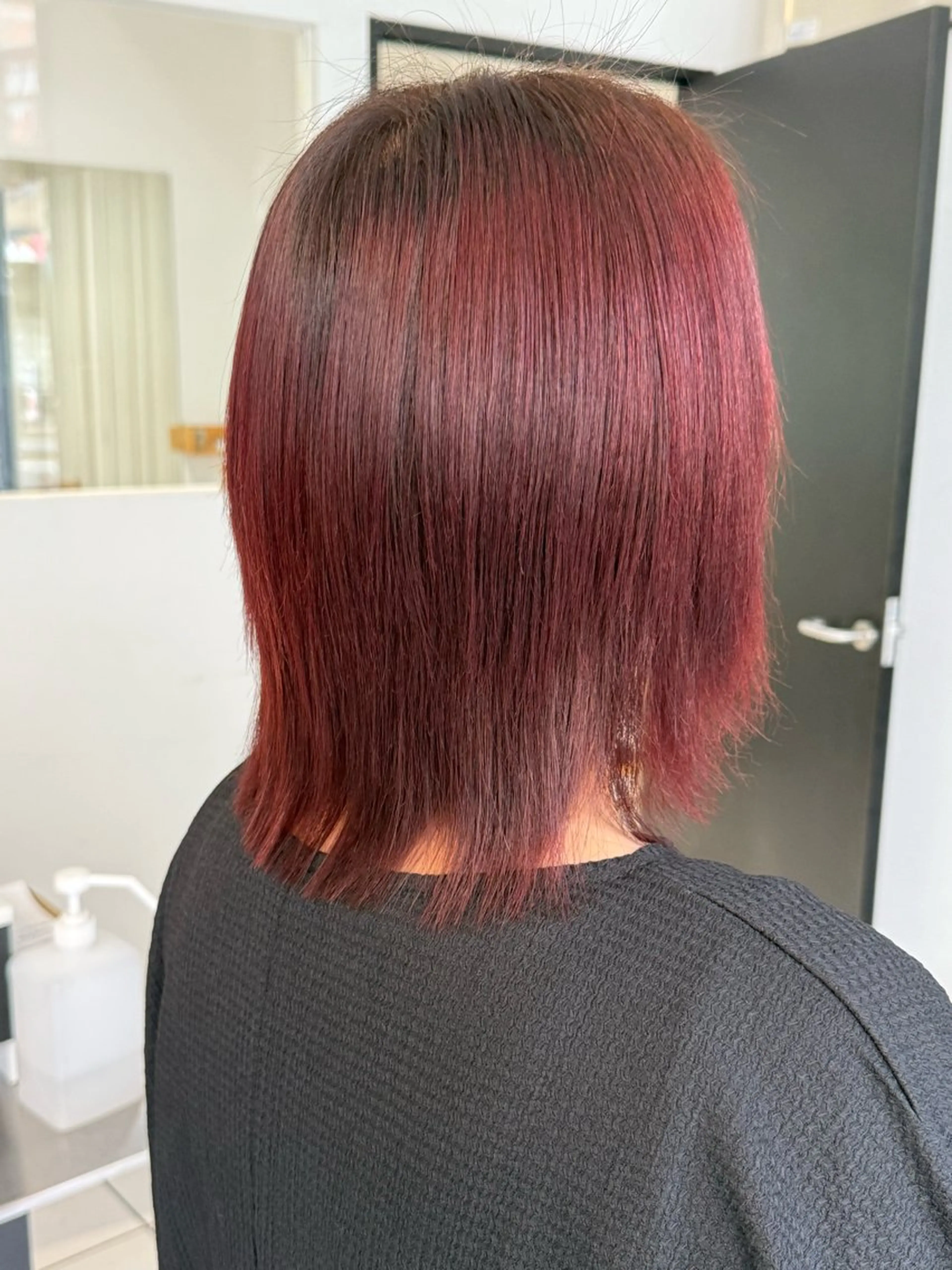 カラー ブラウンカラー ピンクカラー やながわ あつきのヘアスタイル