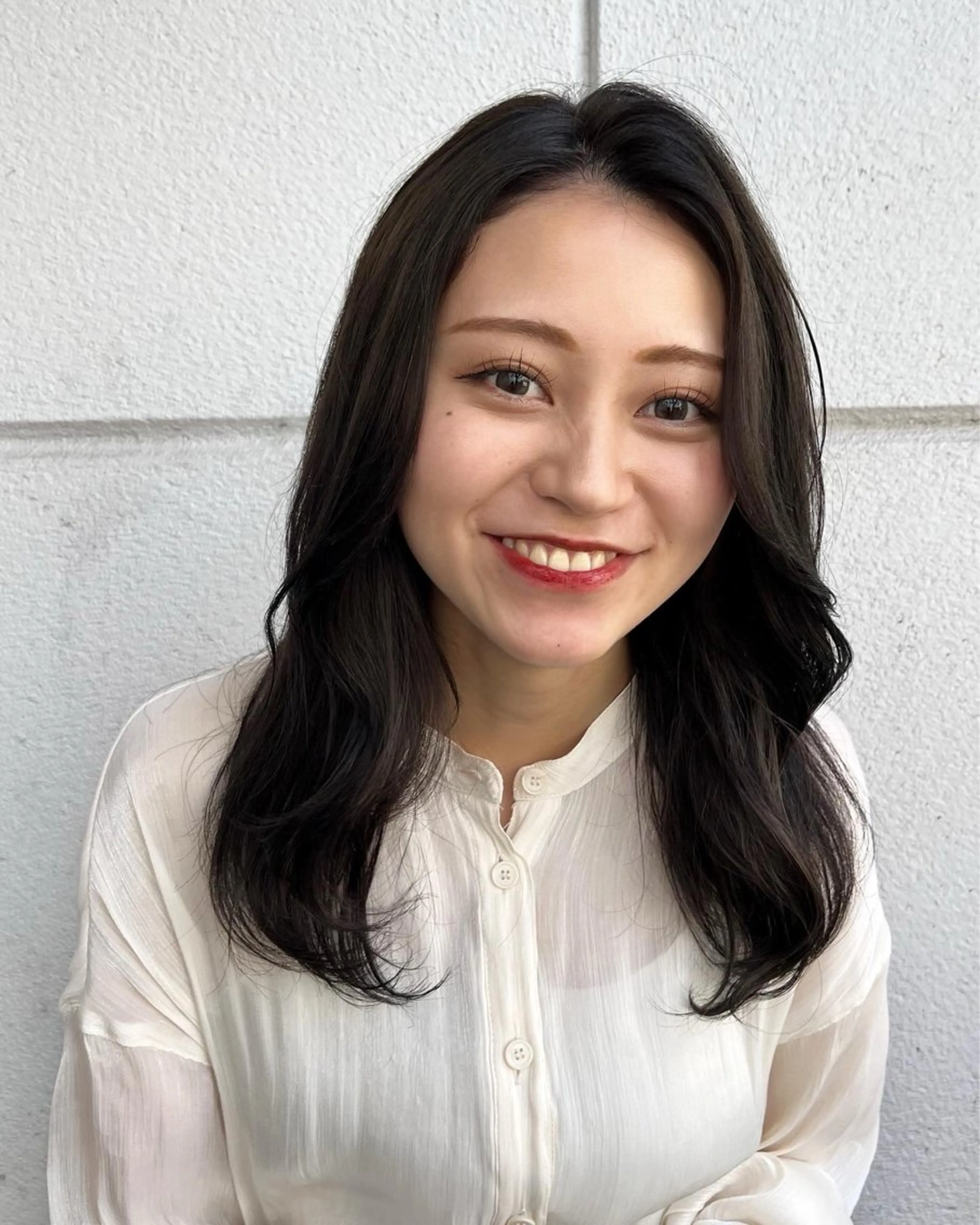 ミディアム カラー カット ヘアカラー レイヤーカット/韓国 ヘア/ honokaのヘアスタイル