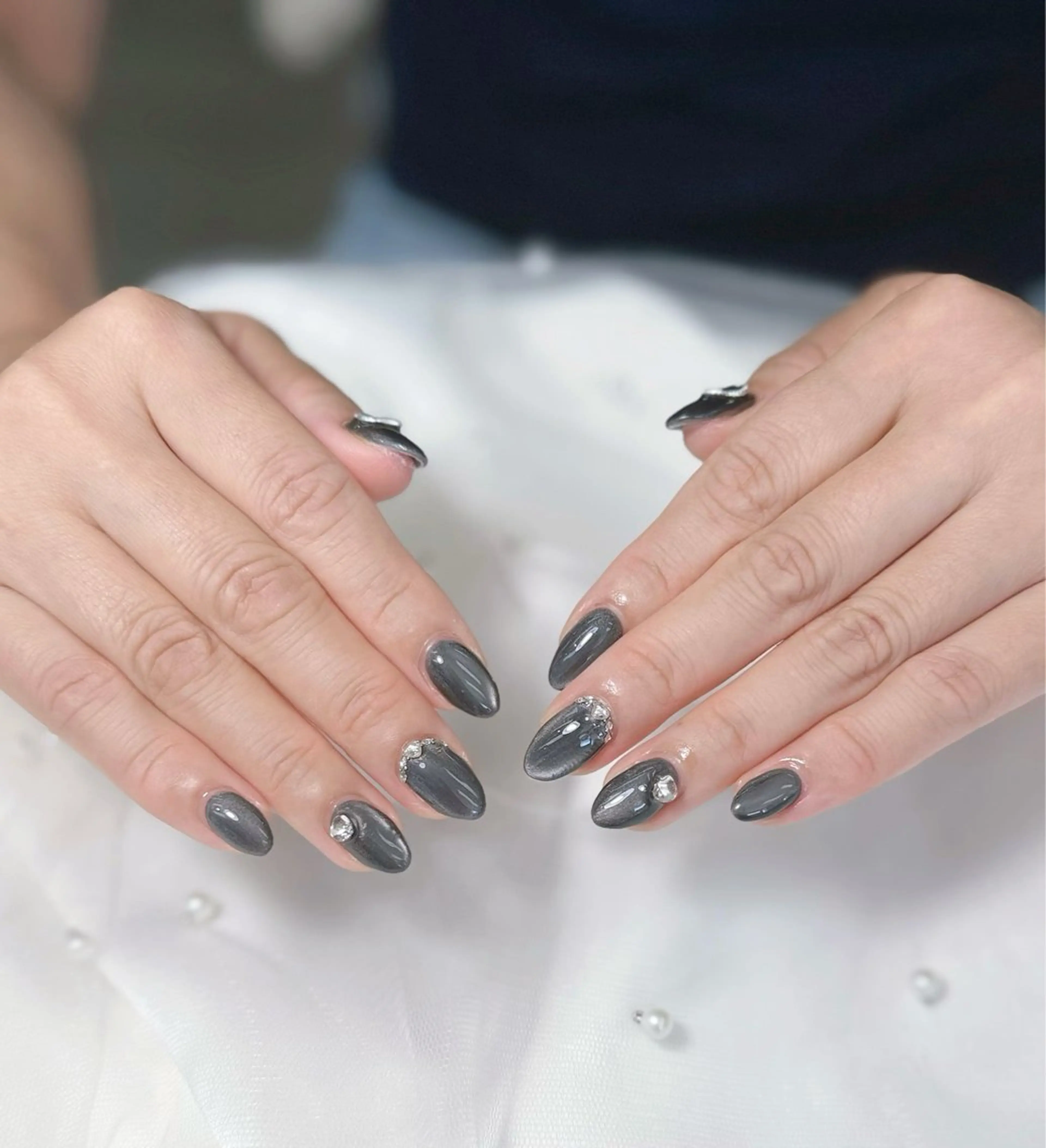 セミロング ハンドネイル Bibi beauty spa Osaka所属・Bibi nail Osakaのネイルデザイン