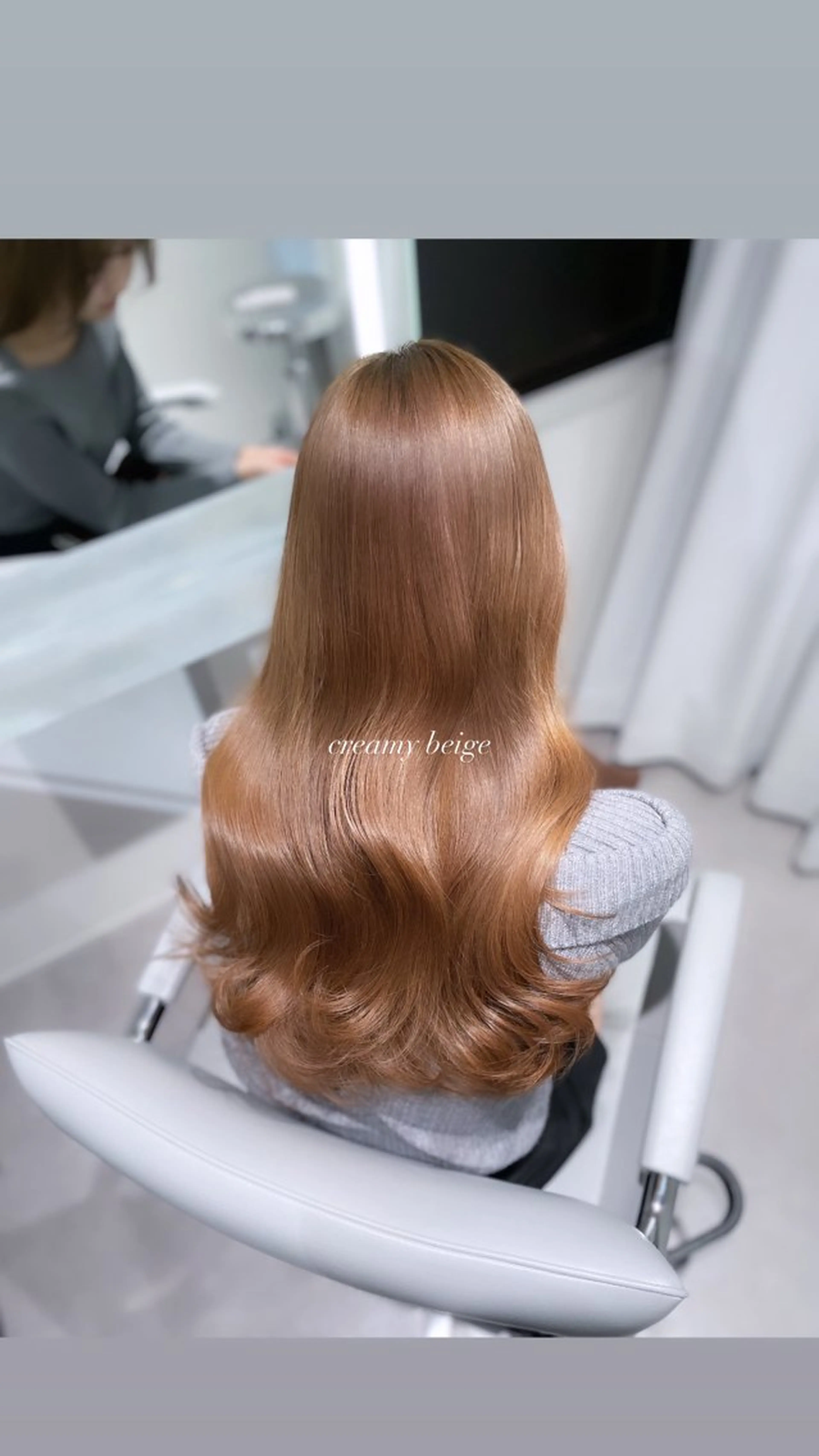 韓国風カット+ブリーチなしダブルカラー+トリートメントの写真