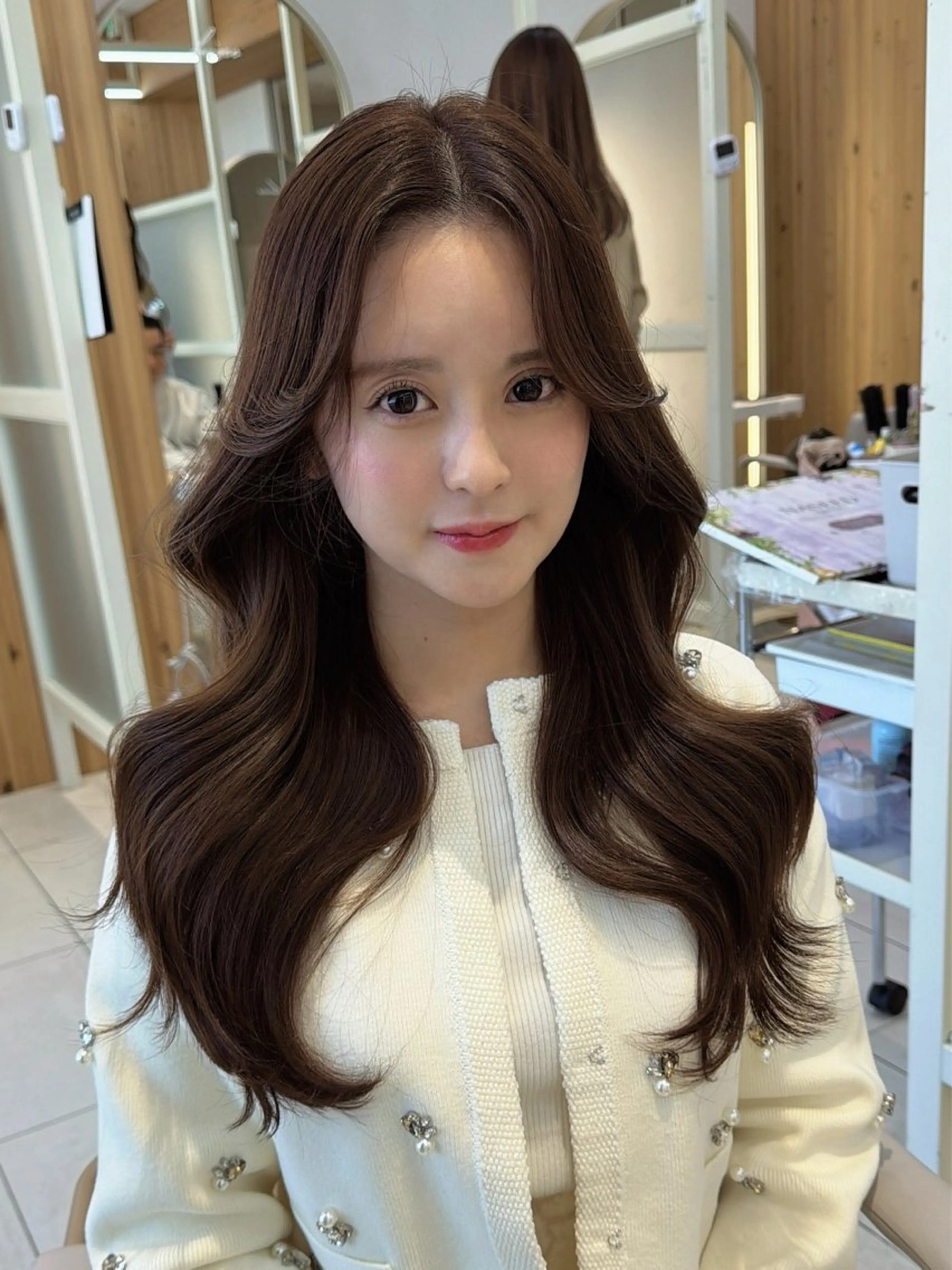 セミロング カット ヘアカラー トリートメント 顔周り/透明感カラー /韓国ヘア/TAKUのヘアスタイル