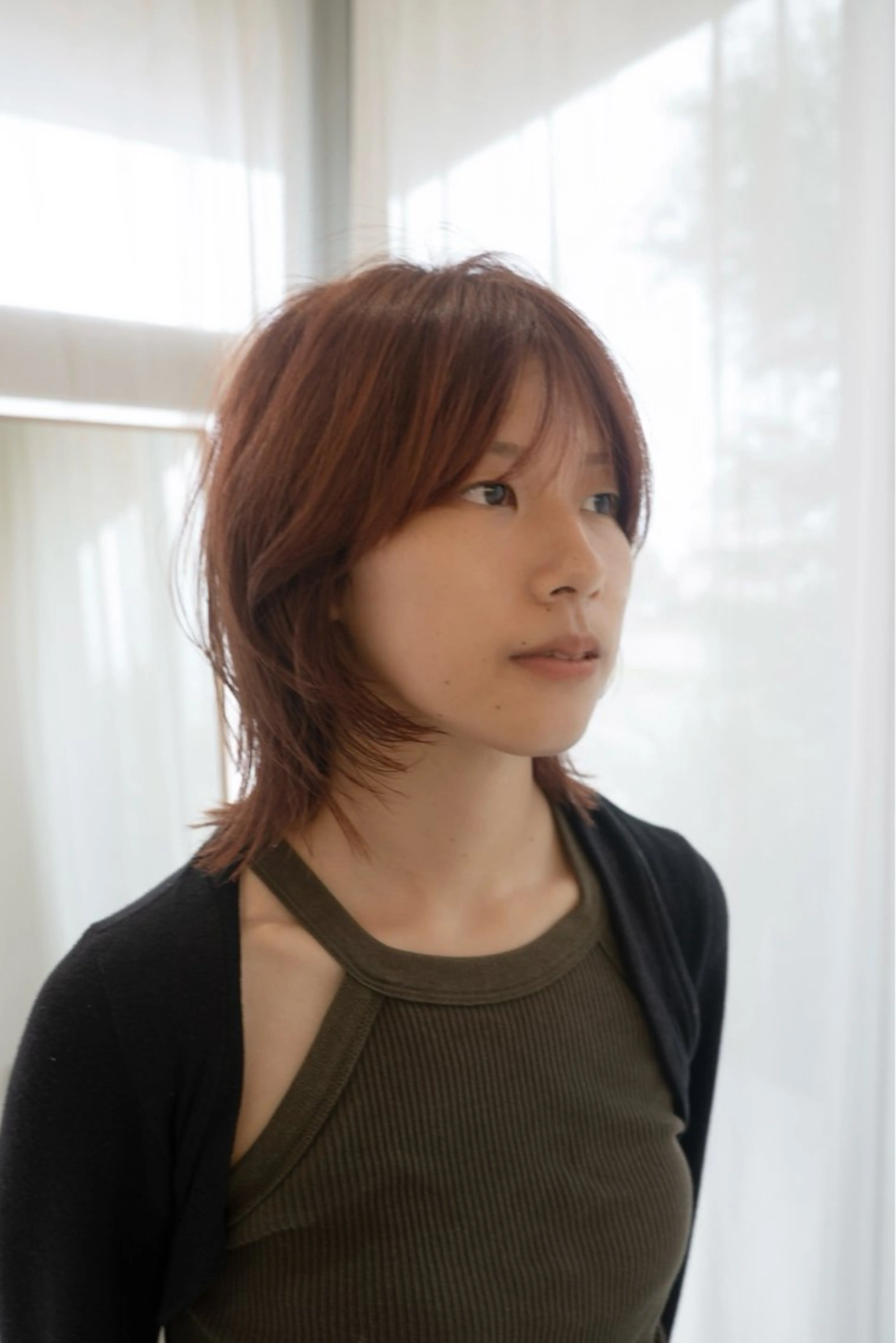 ミディアム カット ヘアカラー トリートメント 瀬長なおみ U too e'sのヘアスタイル