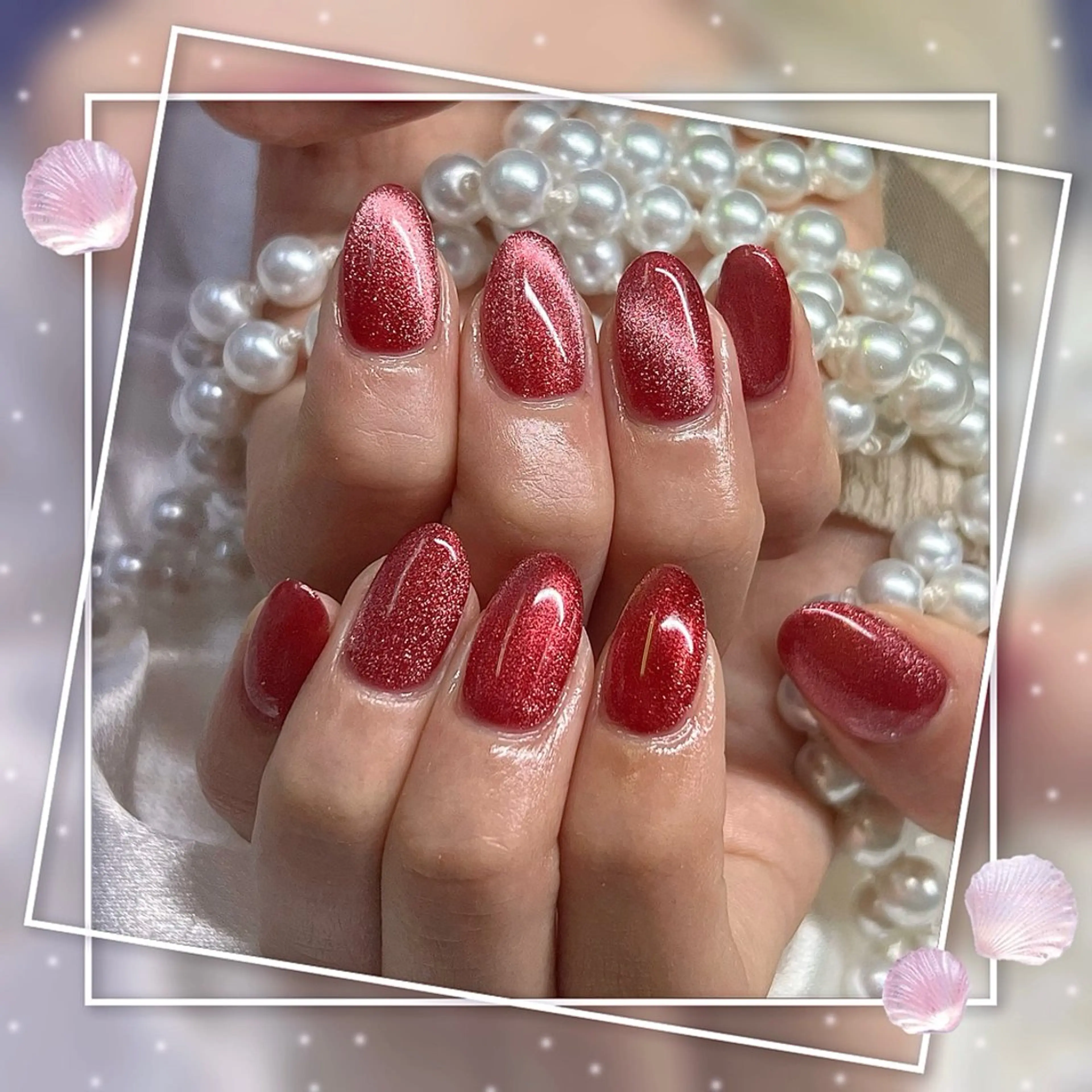 ネイル フレンチネイル グラデーション キラキラネイル 韓国ネイル マグネットネイル ハンドネイル ハンドケア Chill Nailsalonのネイルデザイン