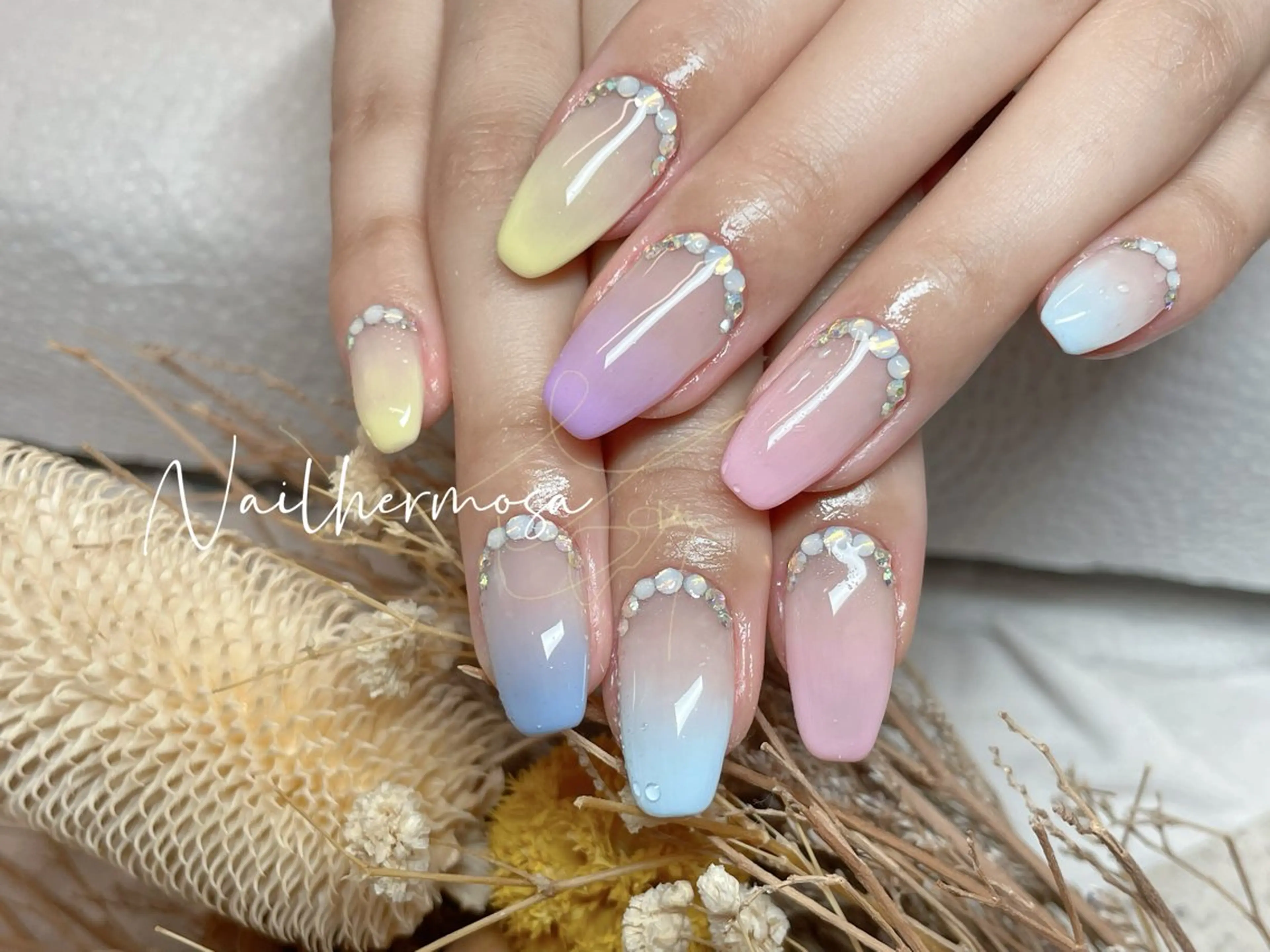 ネイル 長さ出し フラッシュネイル フットネイル ジェルネイル マグネットネイル ハンドネイル ネイル エルモサのネイルデザイン