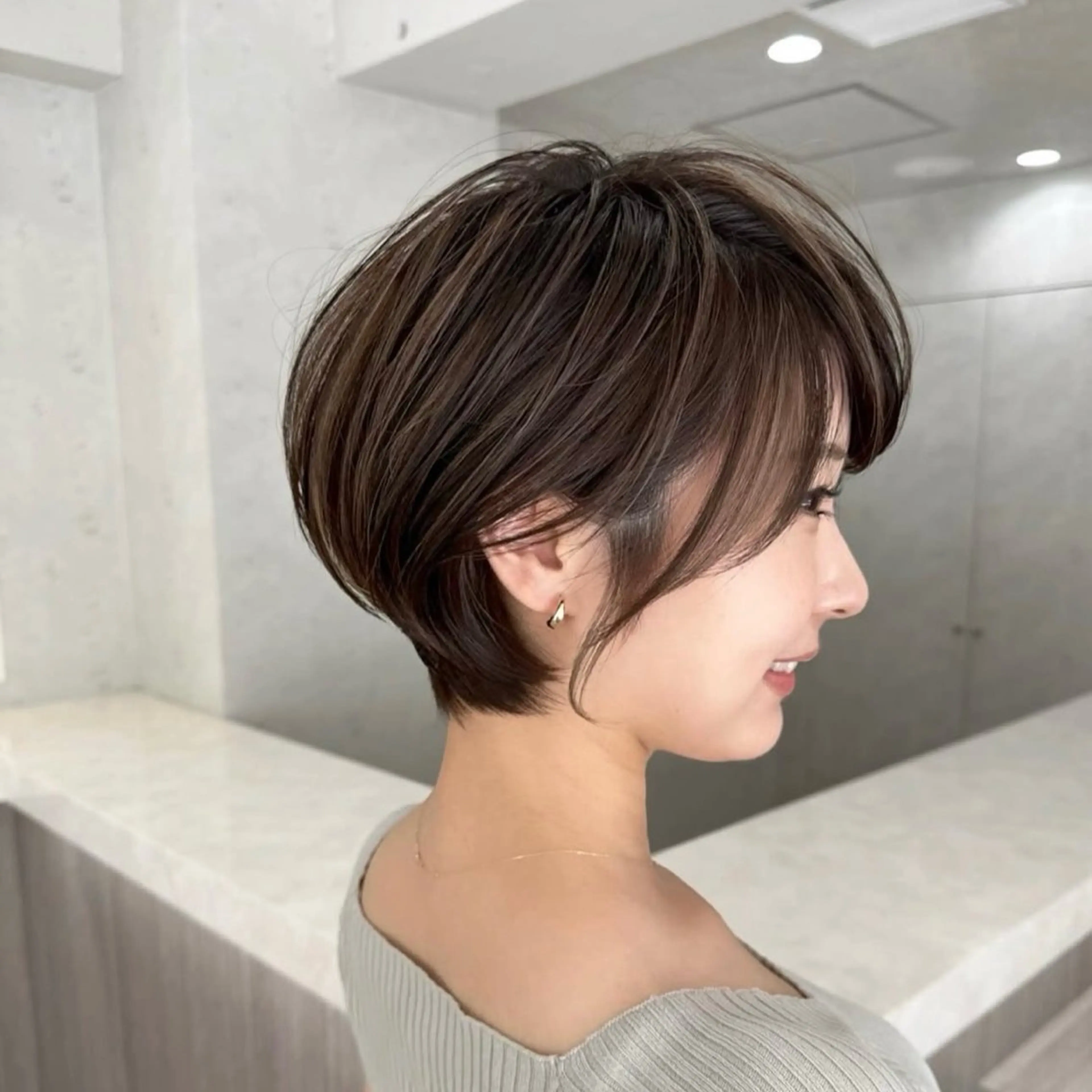 ショート 透明感カラー ふうか　渋谷のヘアスタイル