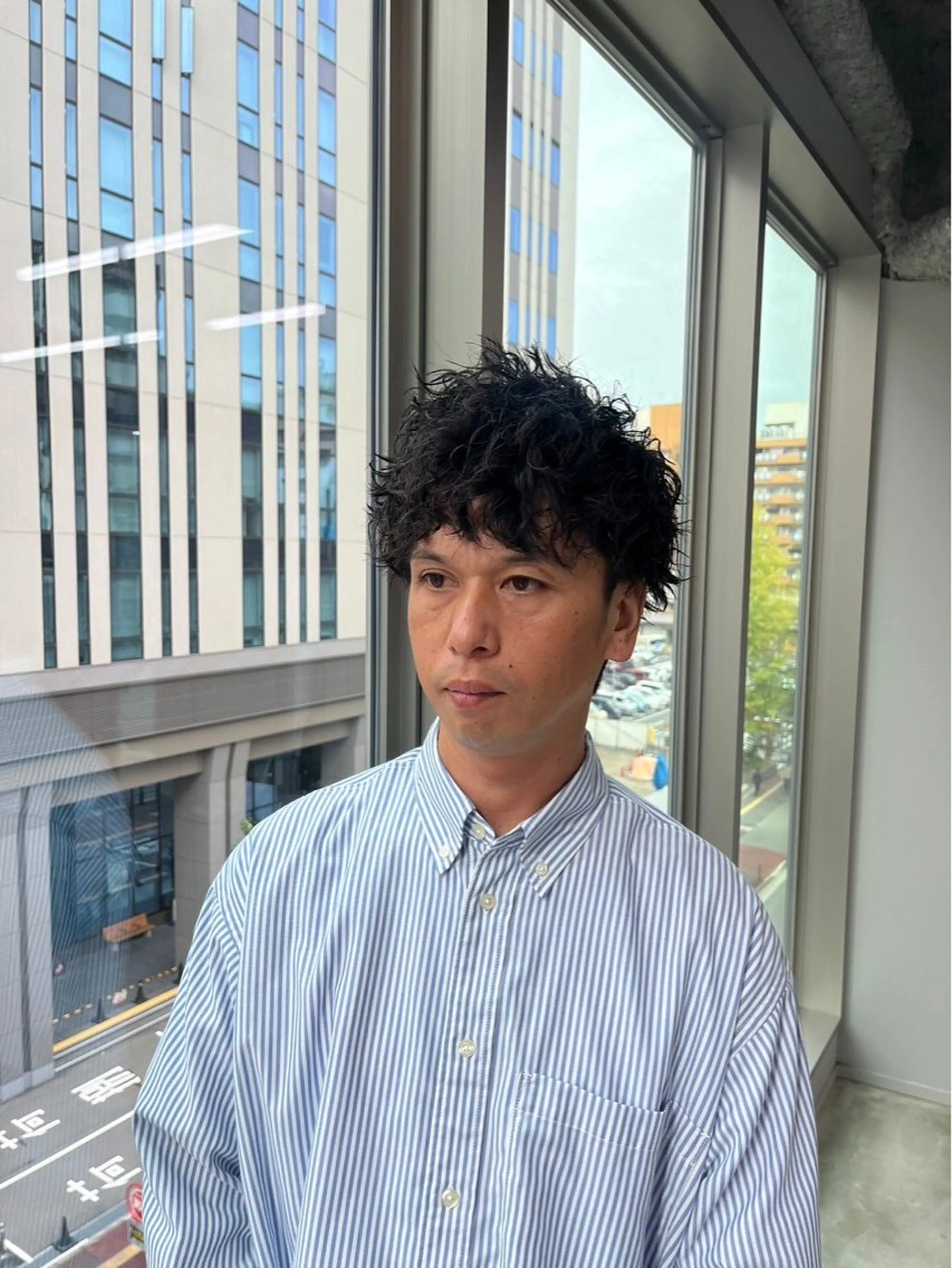 ショート パーマ メンズ カット パーマ ニュアンスパーマ/ ウルフ/ときなのヘアスタイル