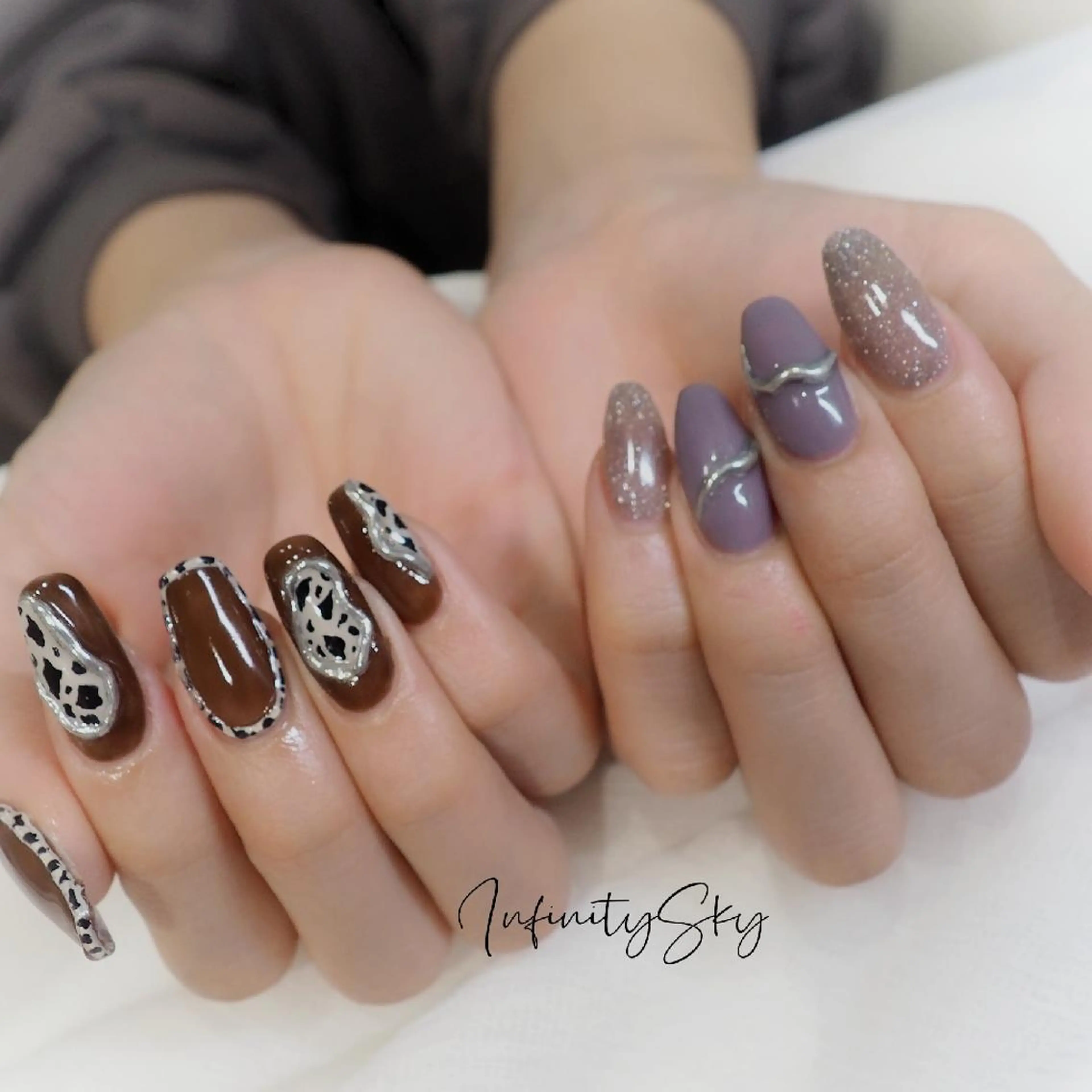 ネイル 持ち込み ハンドネイル infinity skyのネイルデザイン