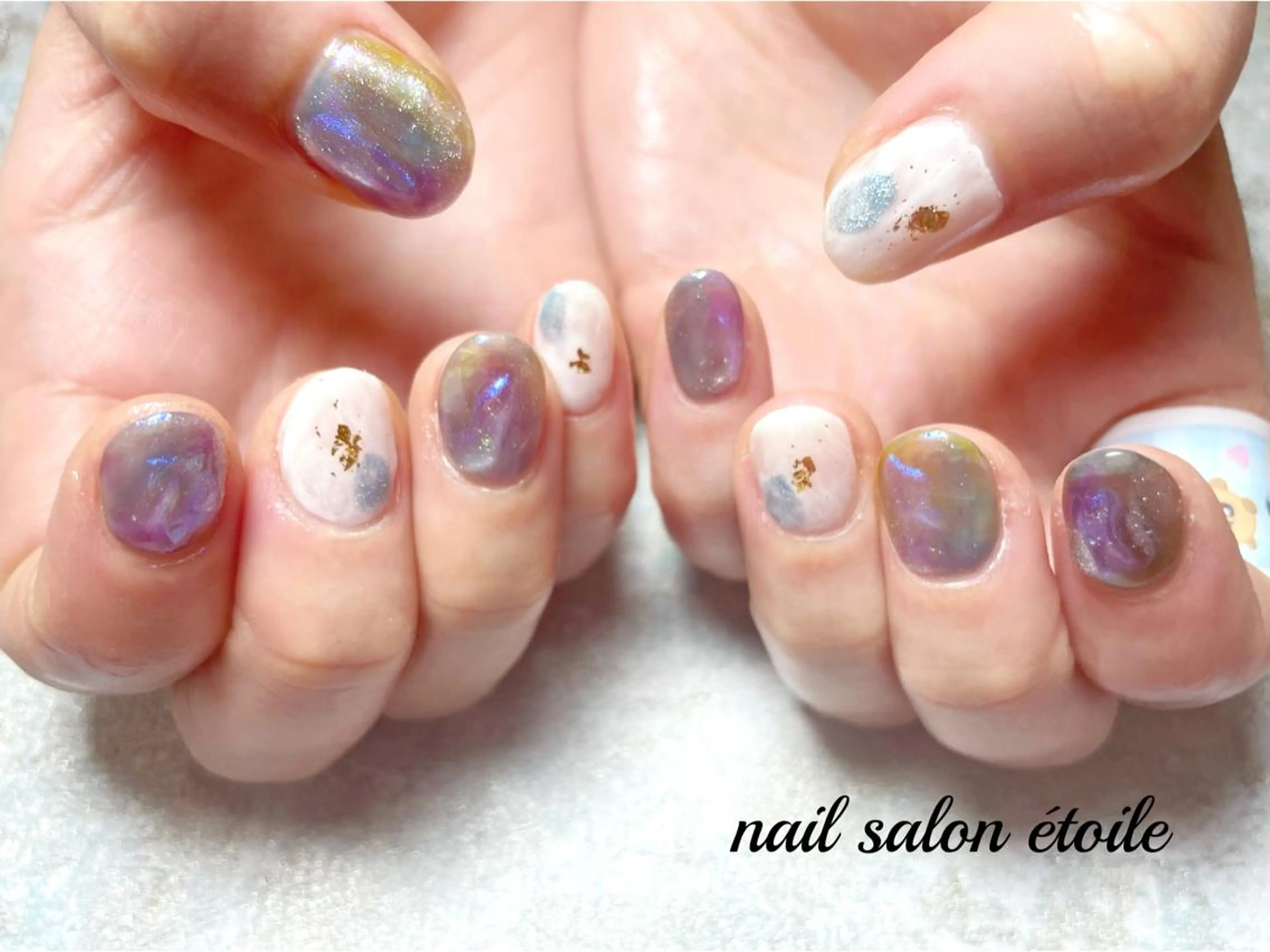 ネイル アートネイル オーロラネイル ジェルネイル 氷ネイル・うるうるネイル マグネットネイル フットネイル nail salon étoileのネイルデザイン