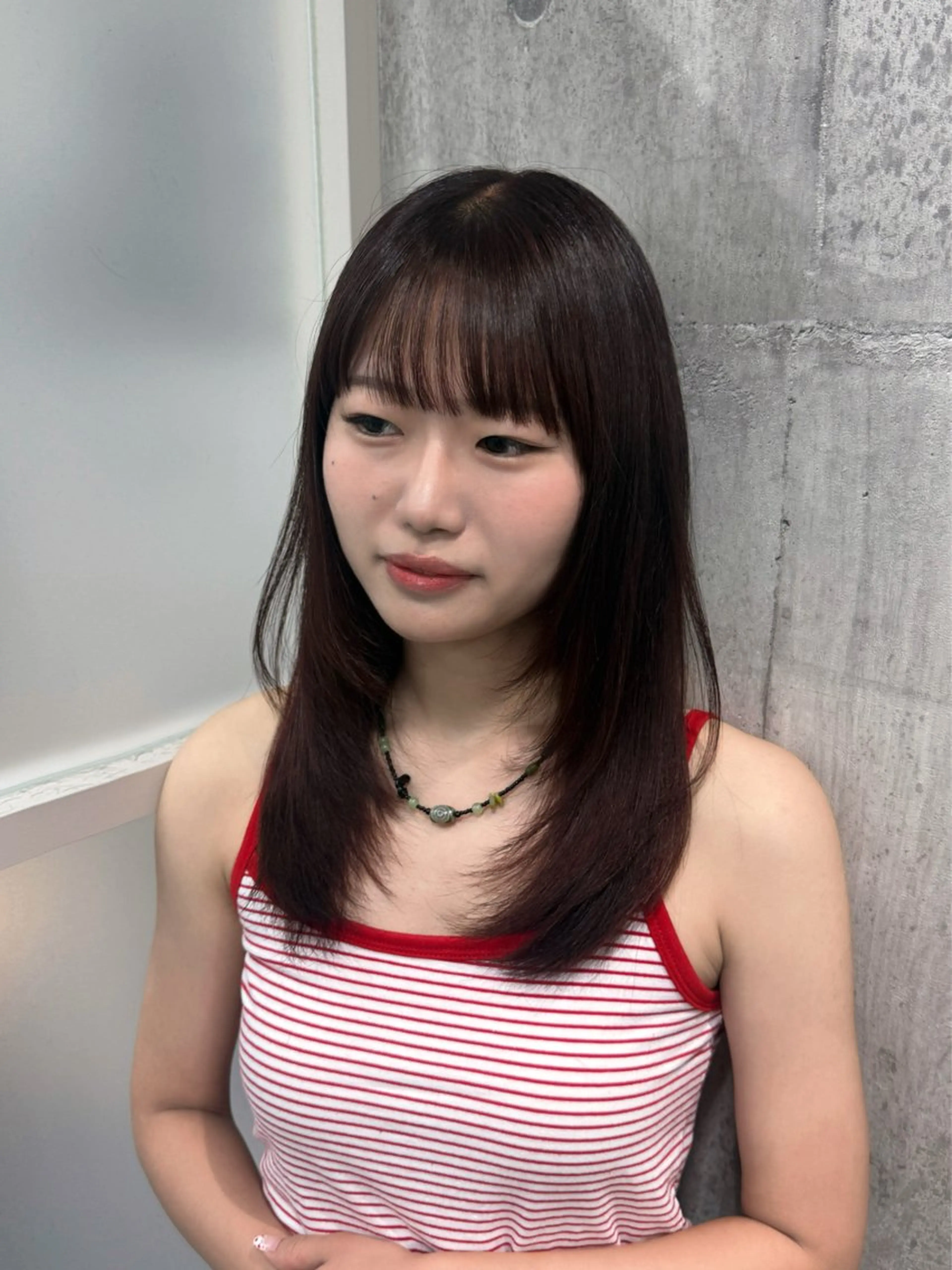 セミロング カット ヘアカラー トリートメント ayano /レイヤー/艶カラーのヘアスタイル