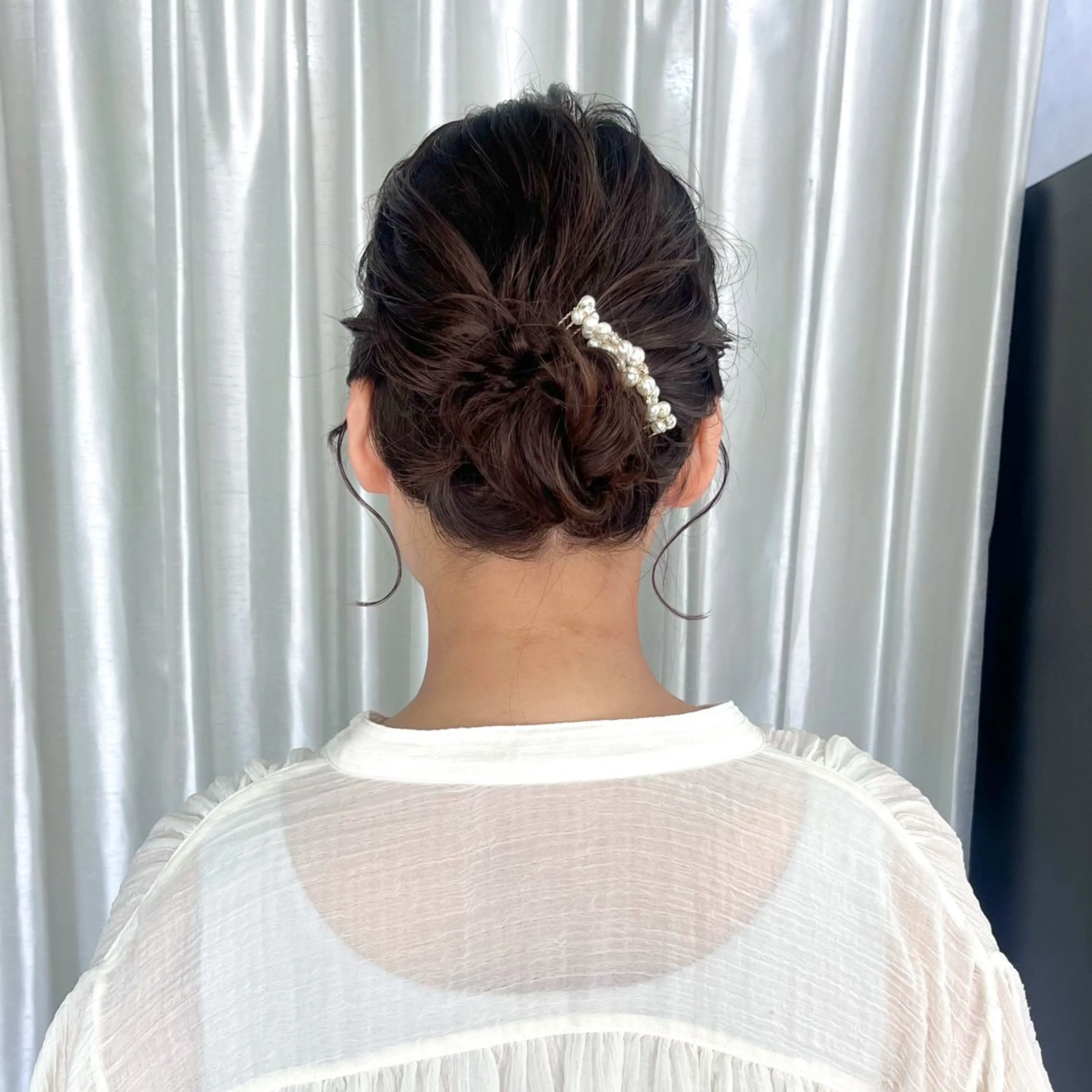 セミロング ヘアアレンジ ヘアセット 伊藤 玲衣のヘアスタイル