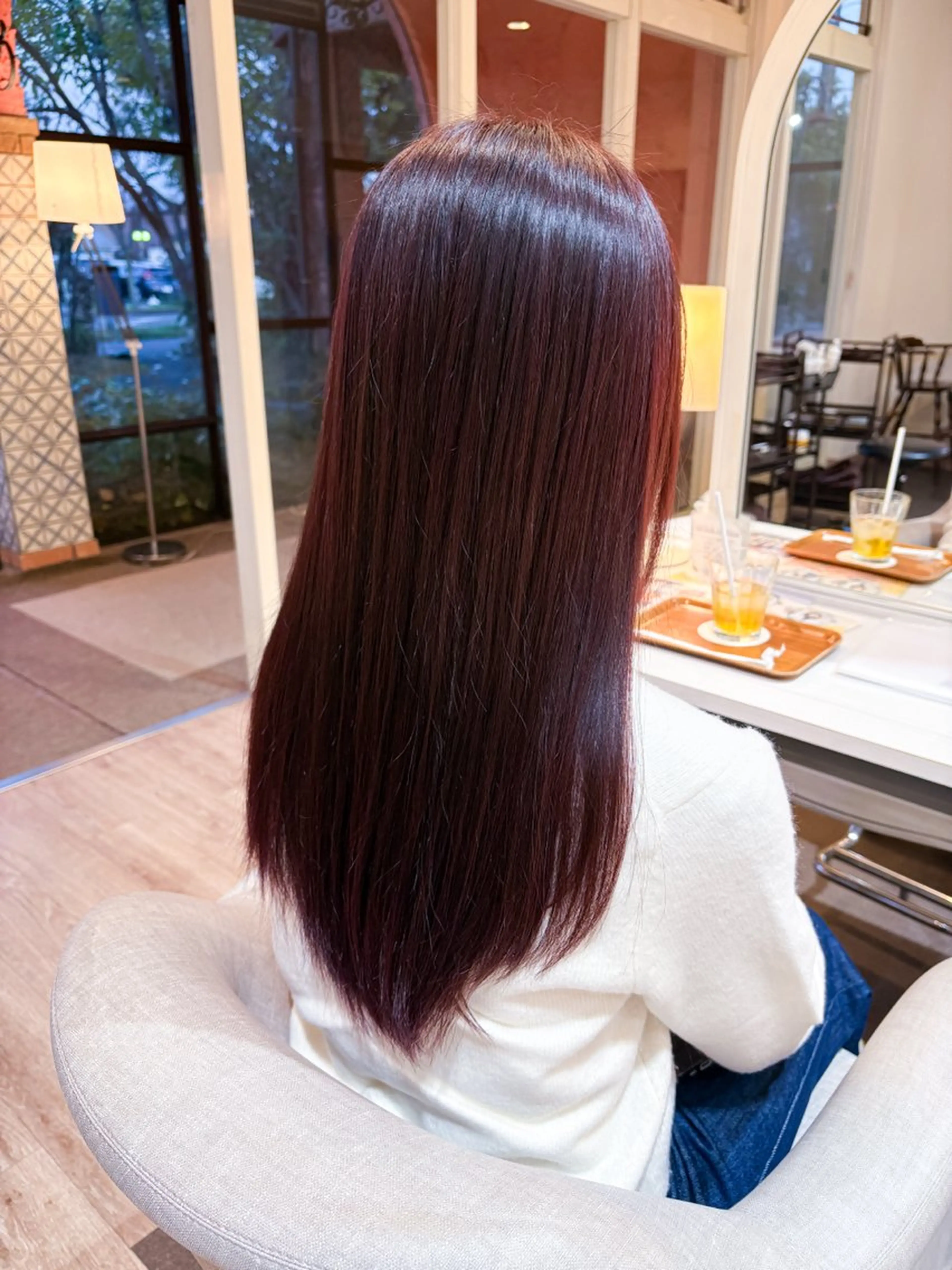 ミディアム カット ヘアカラー トリートメント 石平 暖のヘアスタイル