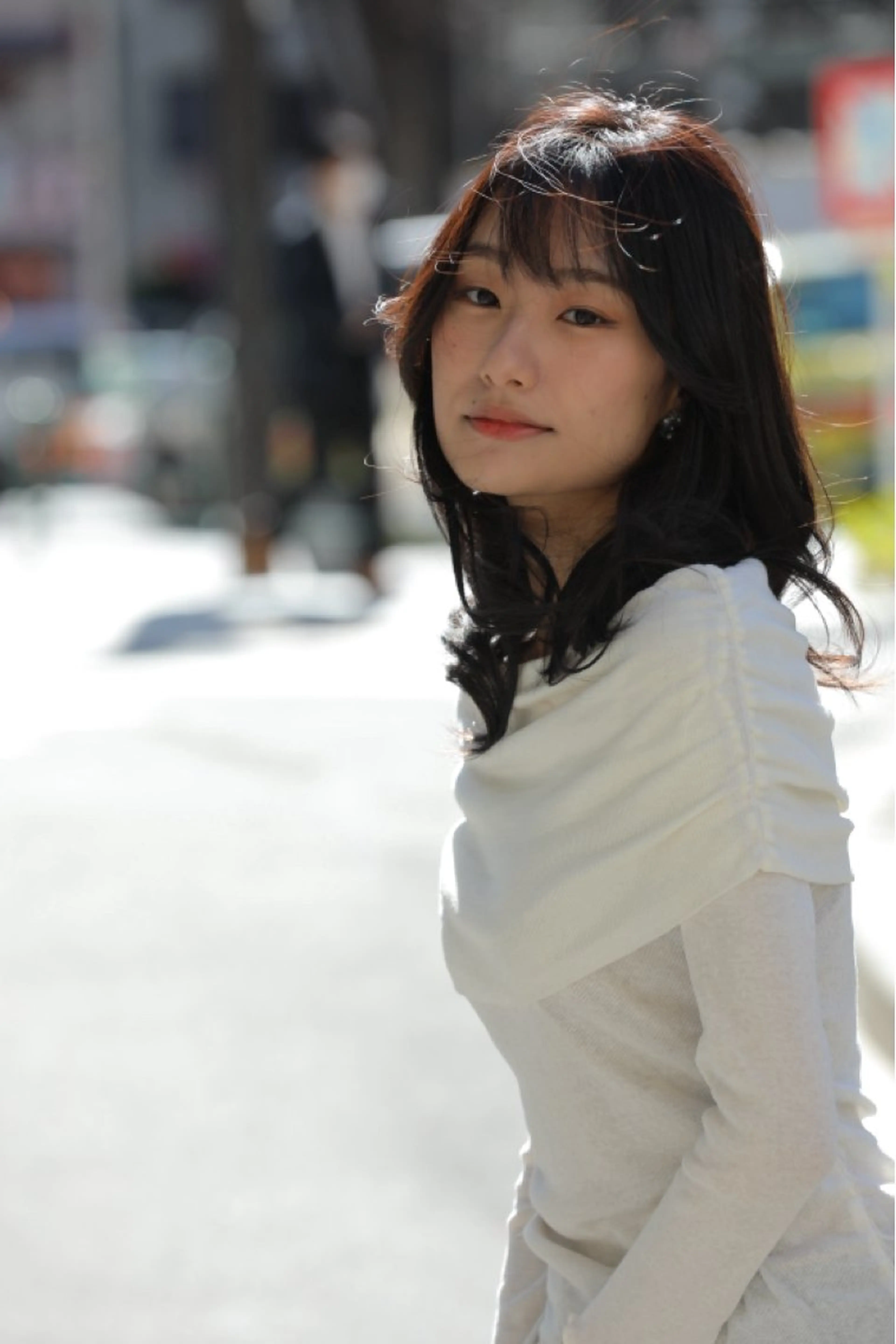 ミディアム ハイライト 髪質改善 小顔カット Endearing 銀座/レイヤーカットのヘアスタイル