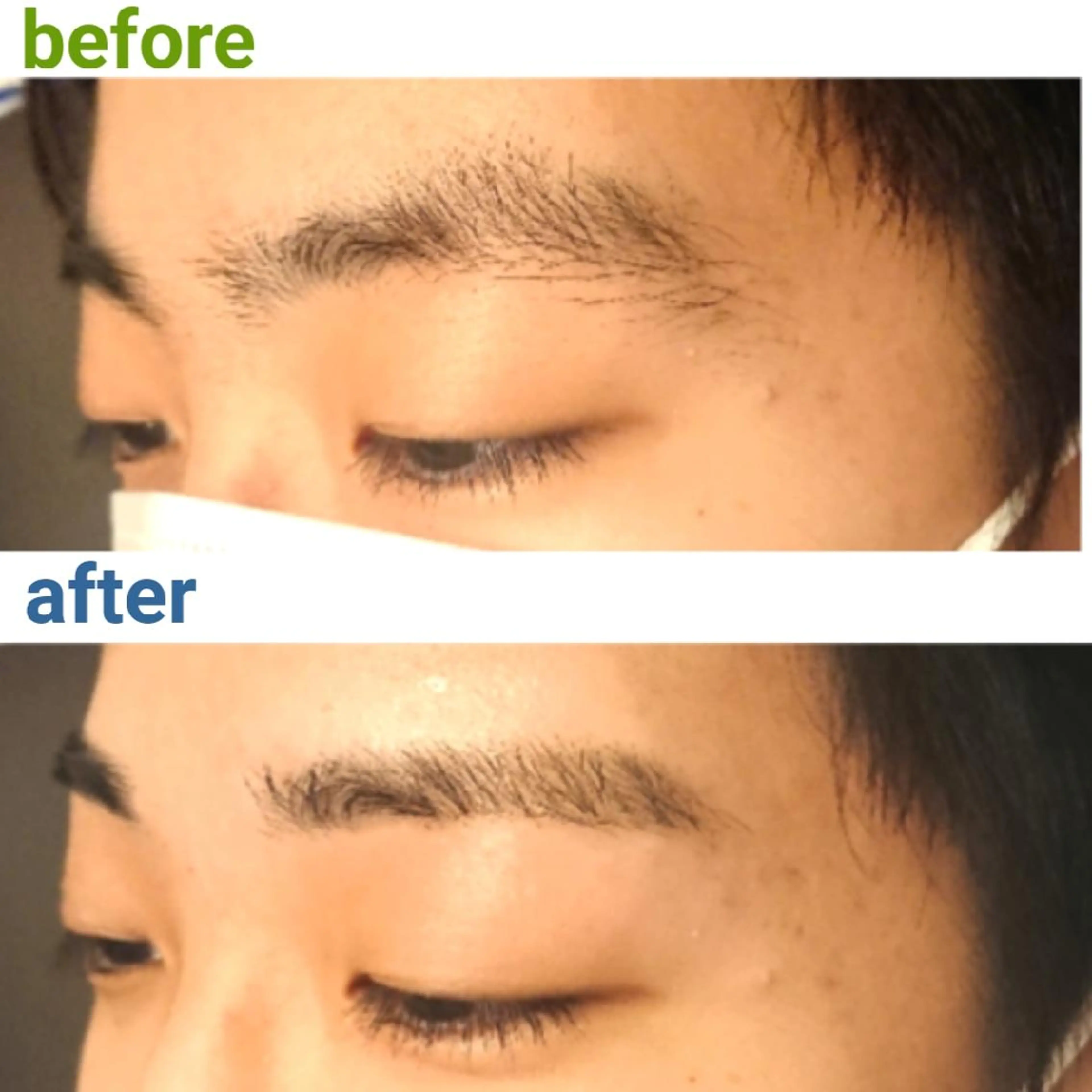 メンズ マツエク・マツパ ワックス脱毛 口コミ高評価🌠眉と まつ毛の専門MIKIのマツエク・マツパデザイン