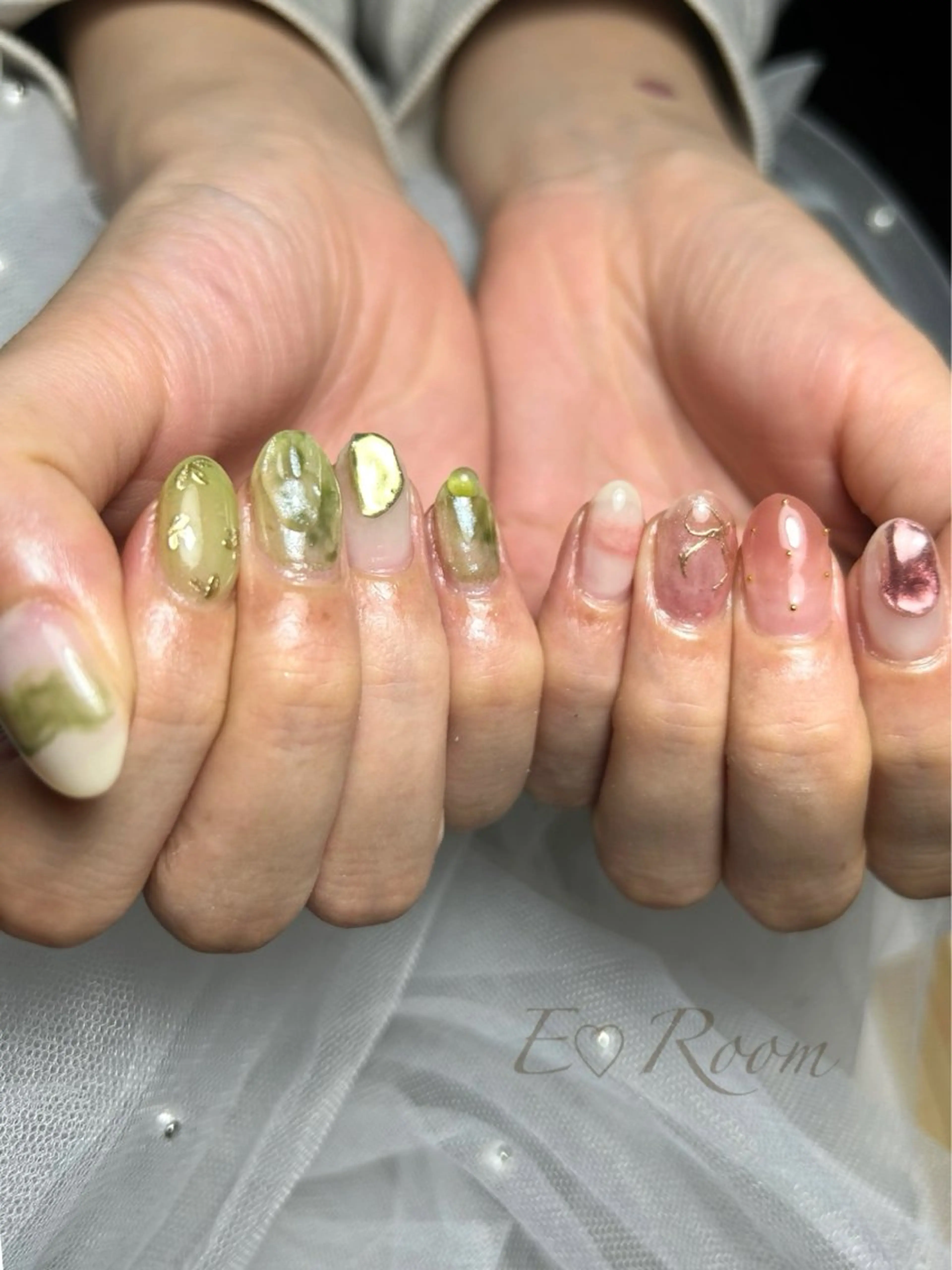 ネイル ピスタチオネイル E♡Room Erikoのネイルデザイン