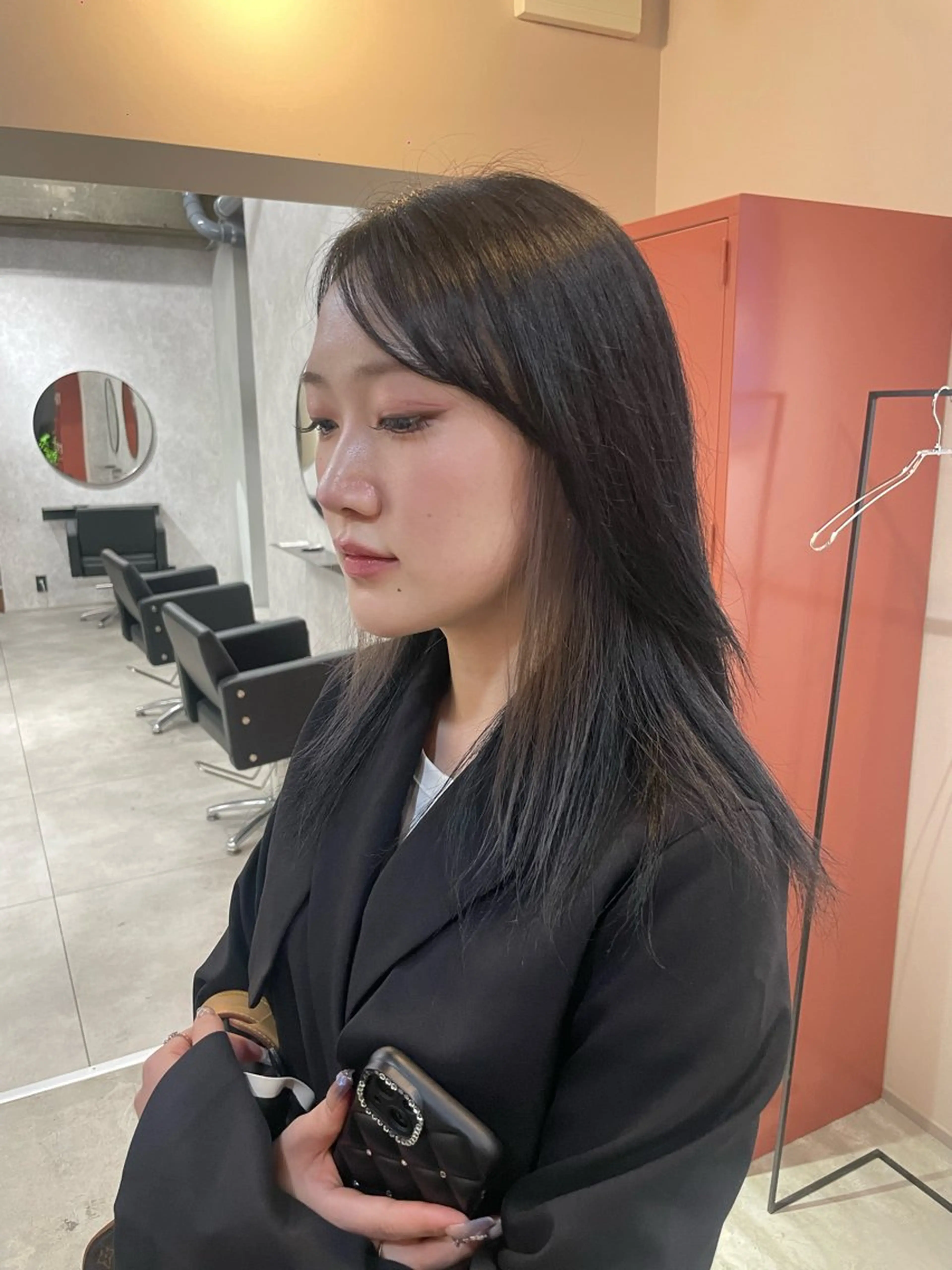 セミロング カラー ヘアカラー ハイトーン/メンズ/ デザイン/梅田/ミユのヘアスタイル