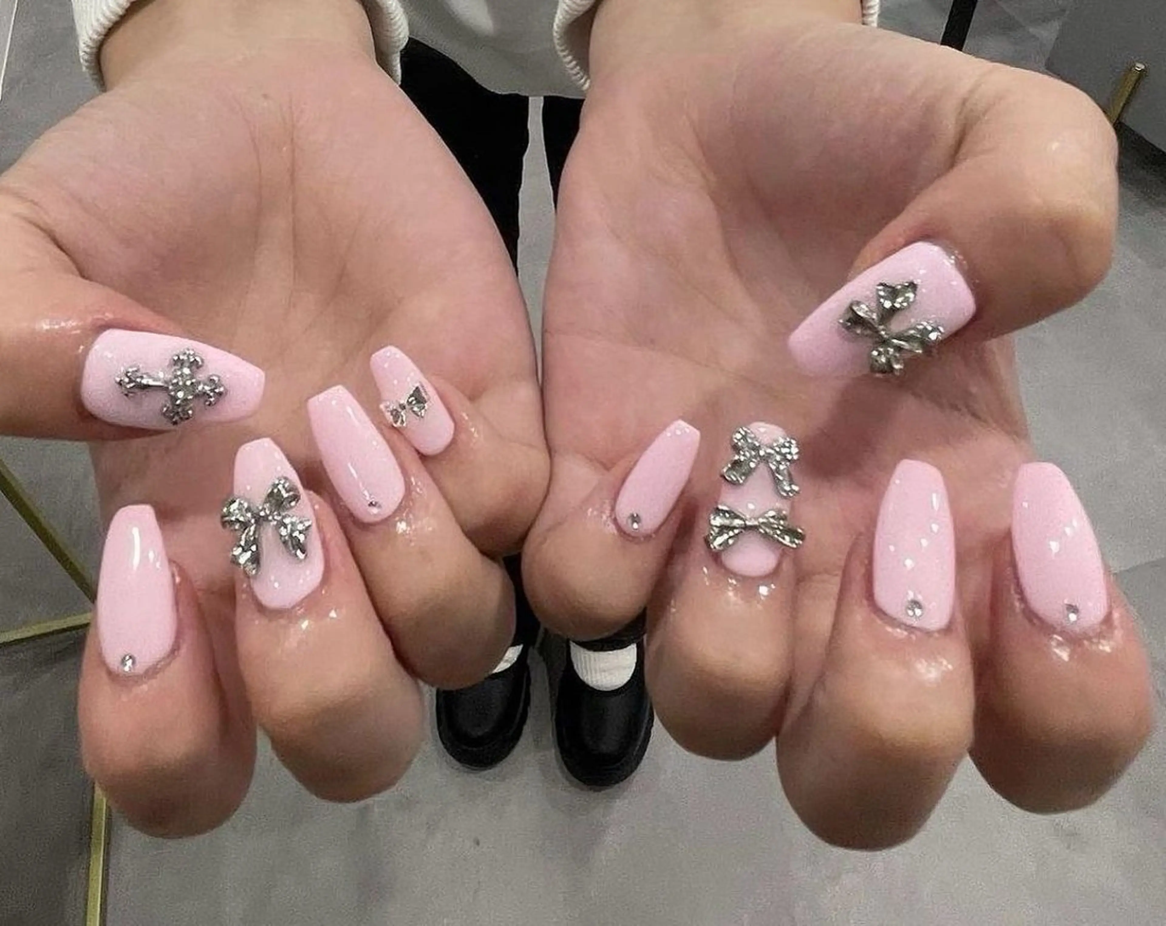 ネイル マグネットネイル ミラーネイル 冬ネイル Lee Nailsのネイルデザイン