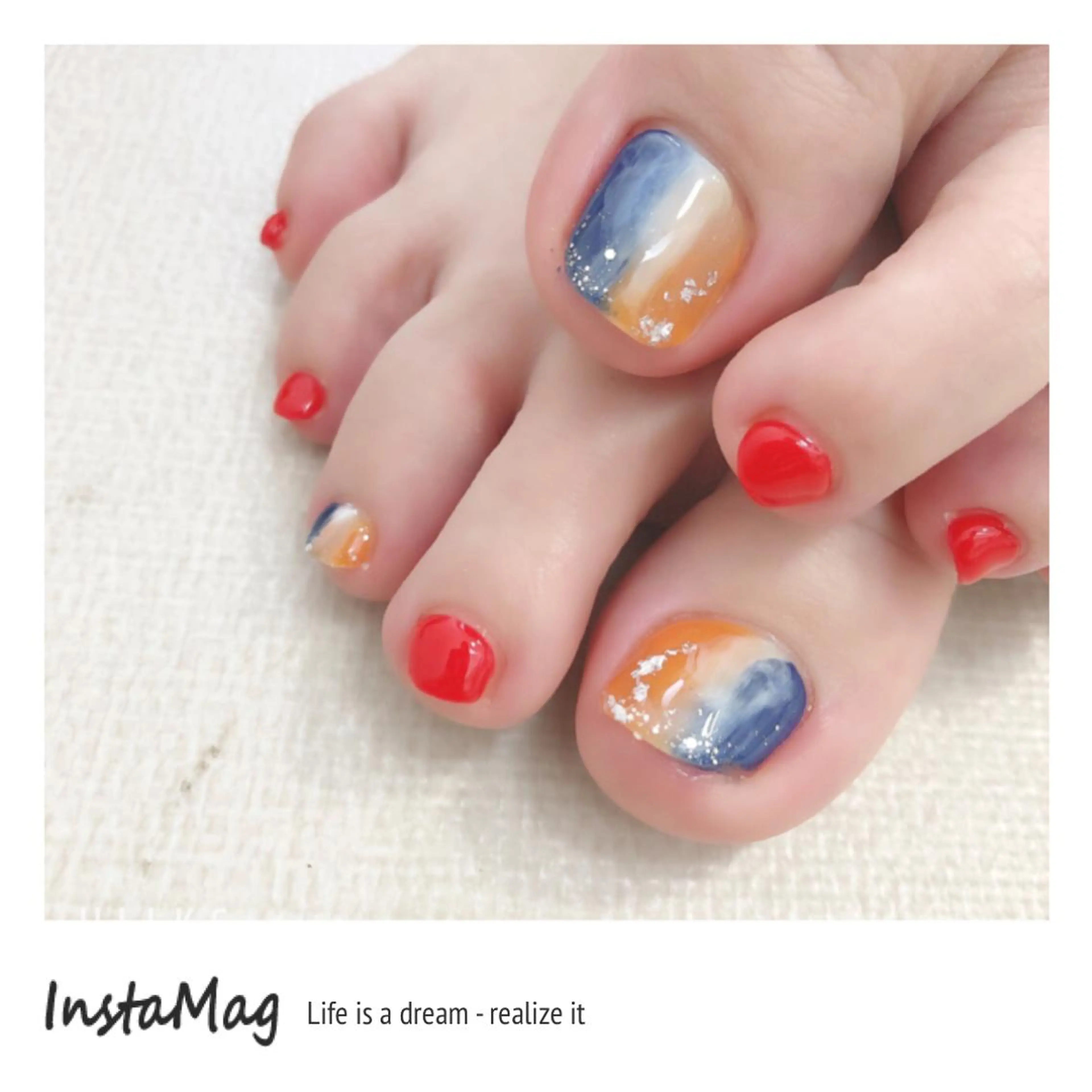 ネイル フットネイル ジェルネイル 夏ネイル Azulsou 廣川愛のネイルデザイン