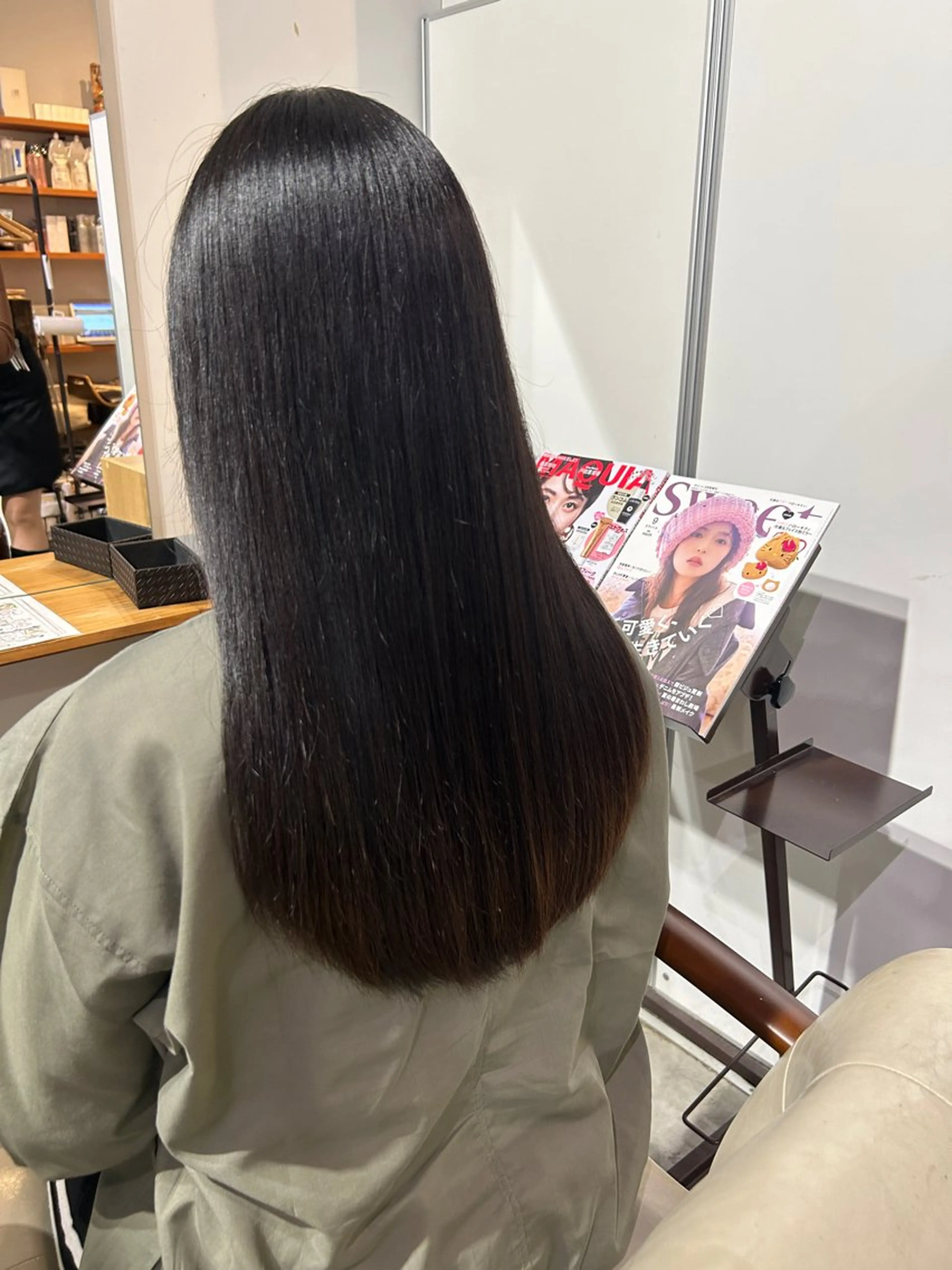 縮毛矯正撮影モデルの写真