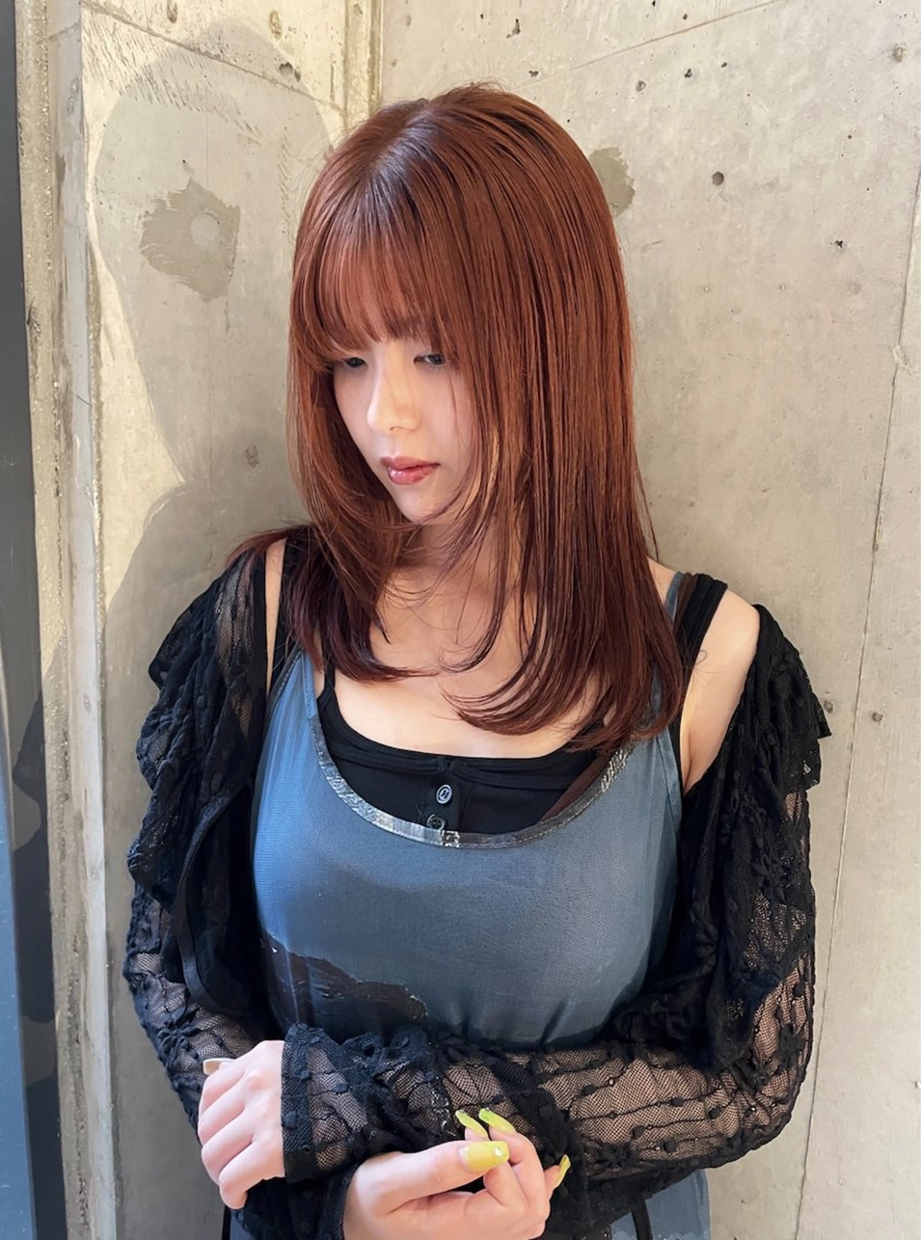 セミロング カラー sano rikitoのヘアスタイル