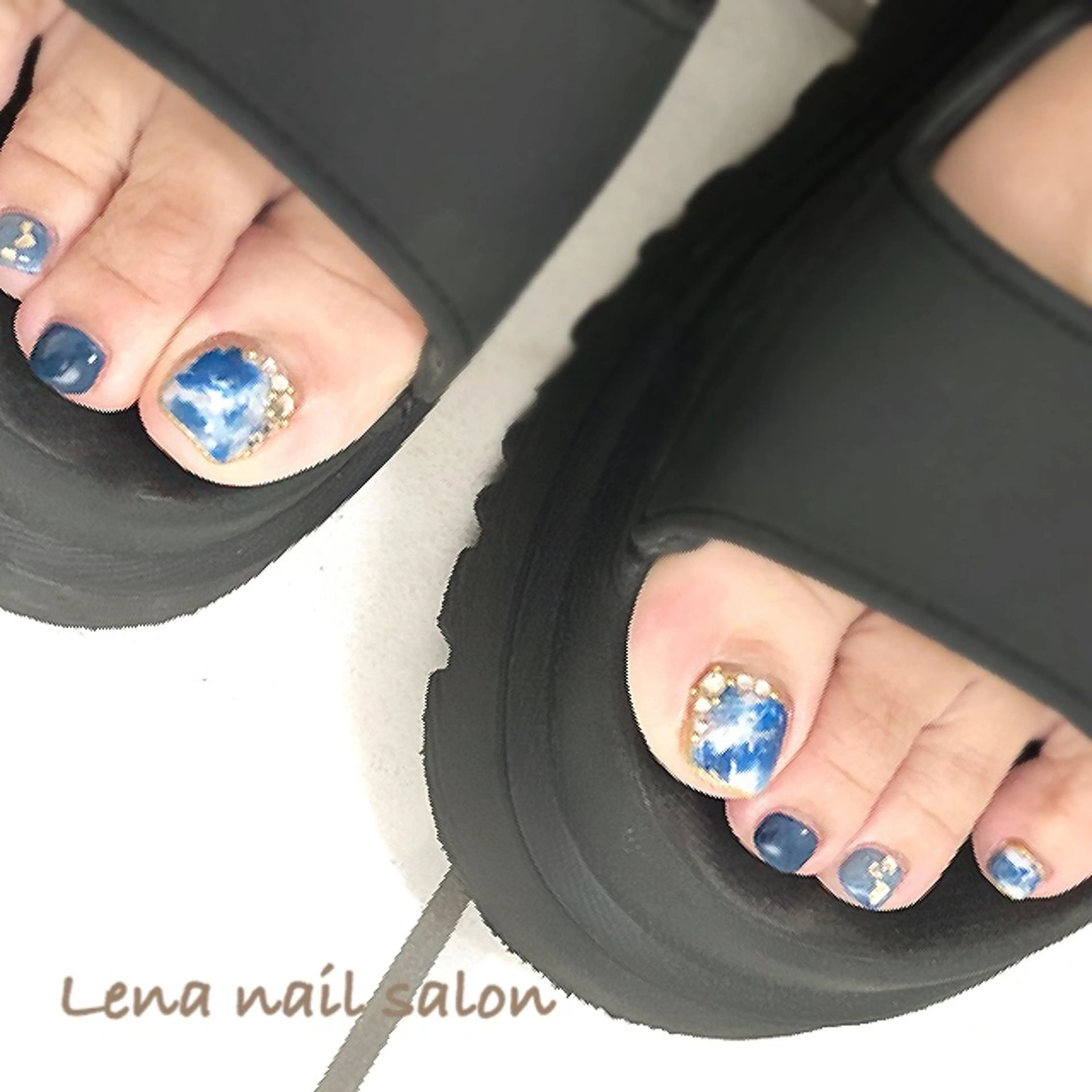 ネイル フットネイル 自爪育成ネイルケア Lena  nailのネイルデザイン