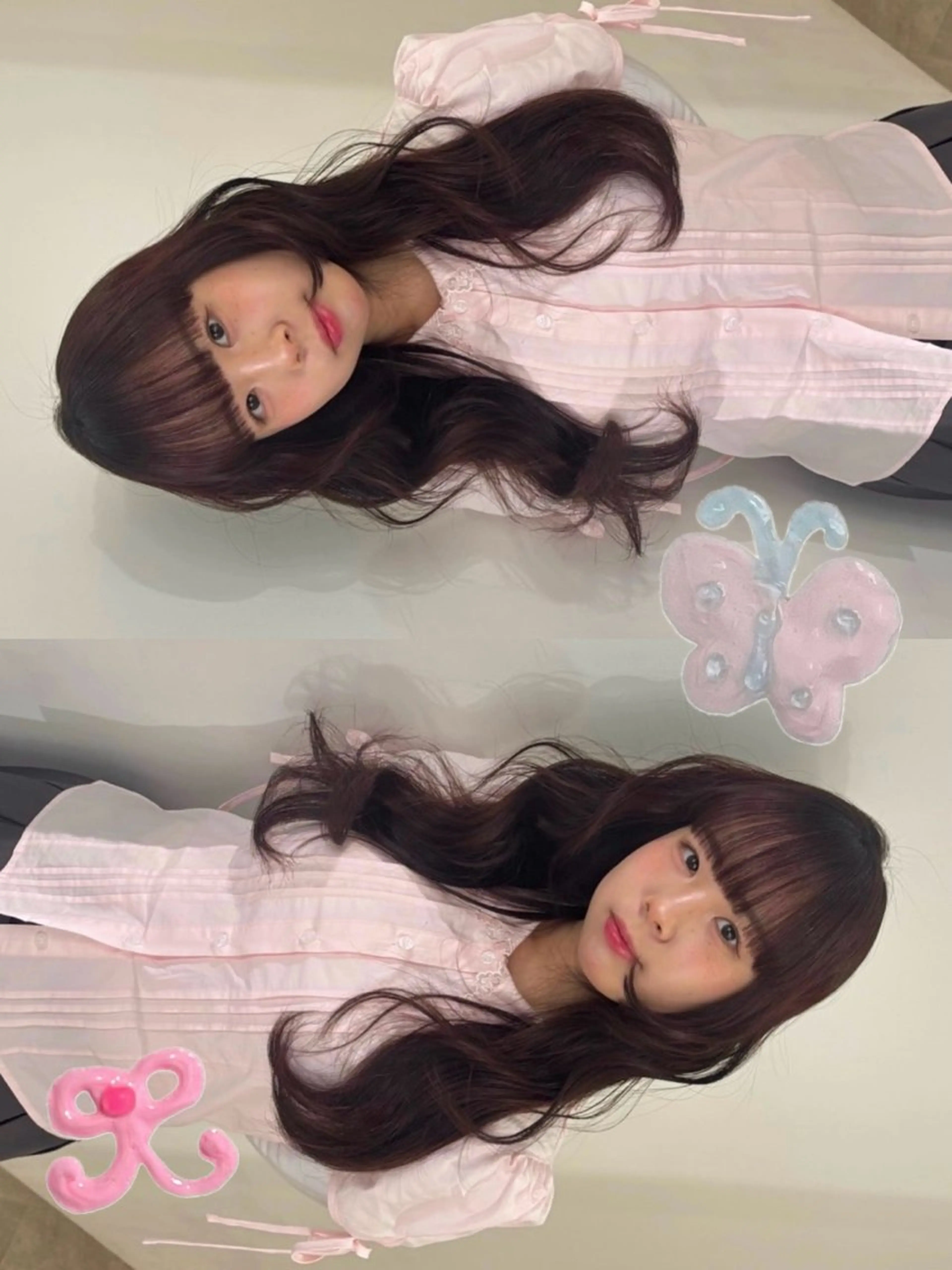 カラー 縮毛矯正 ヘアカラー 縮毛矯正 rinka／暖色 ブリーチのヘアスタイル