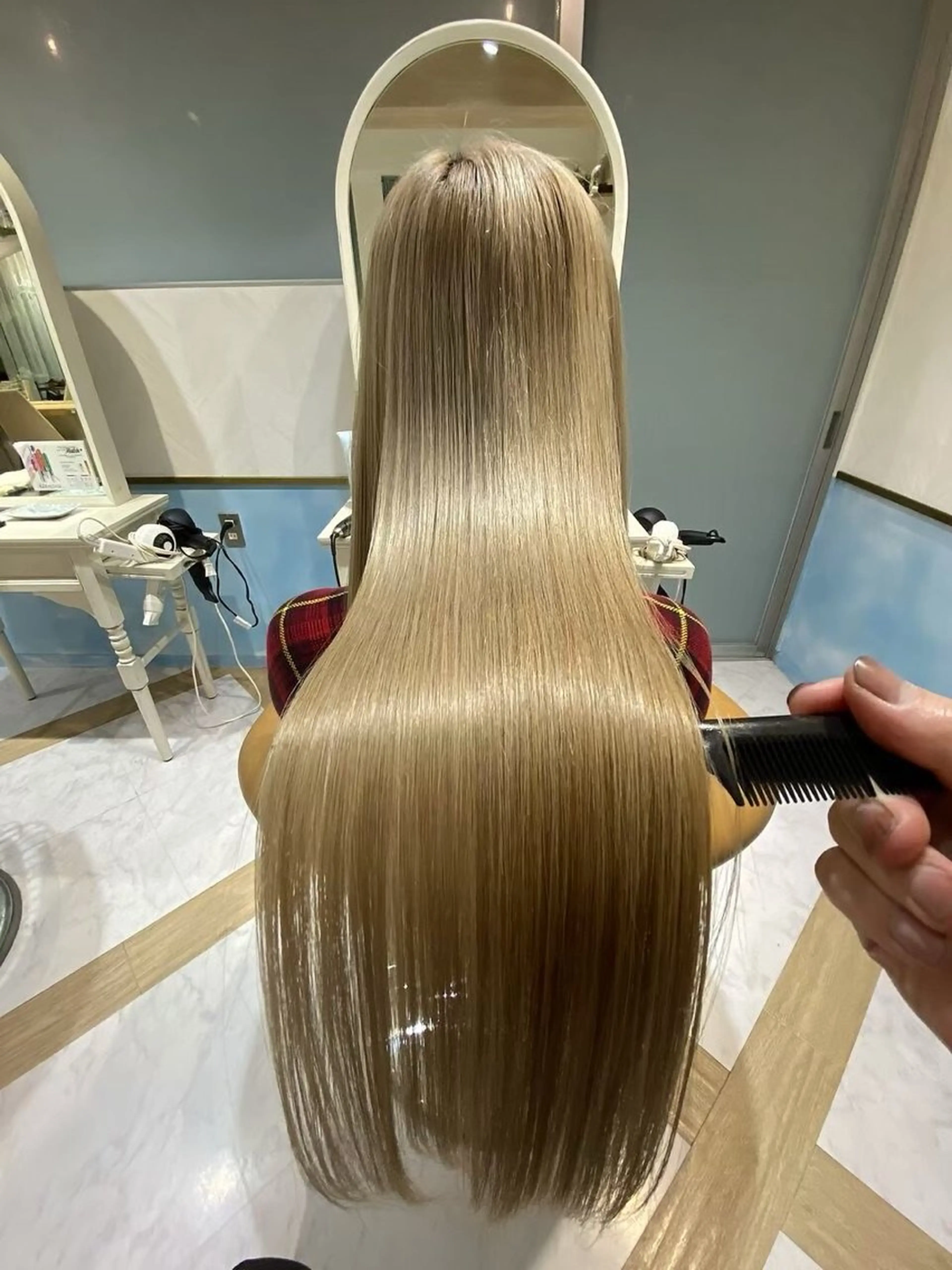 ロング 縮毛矯正 ANFINI所属・さくら/ カラー/縮毛矯正のヘアスタイル