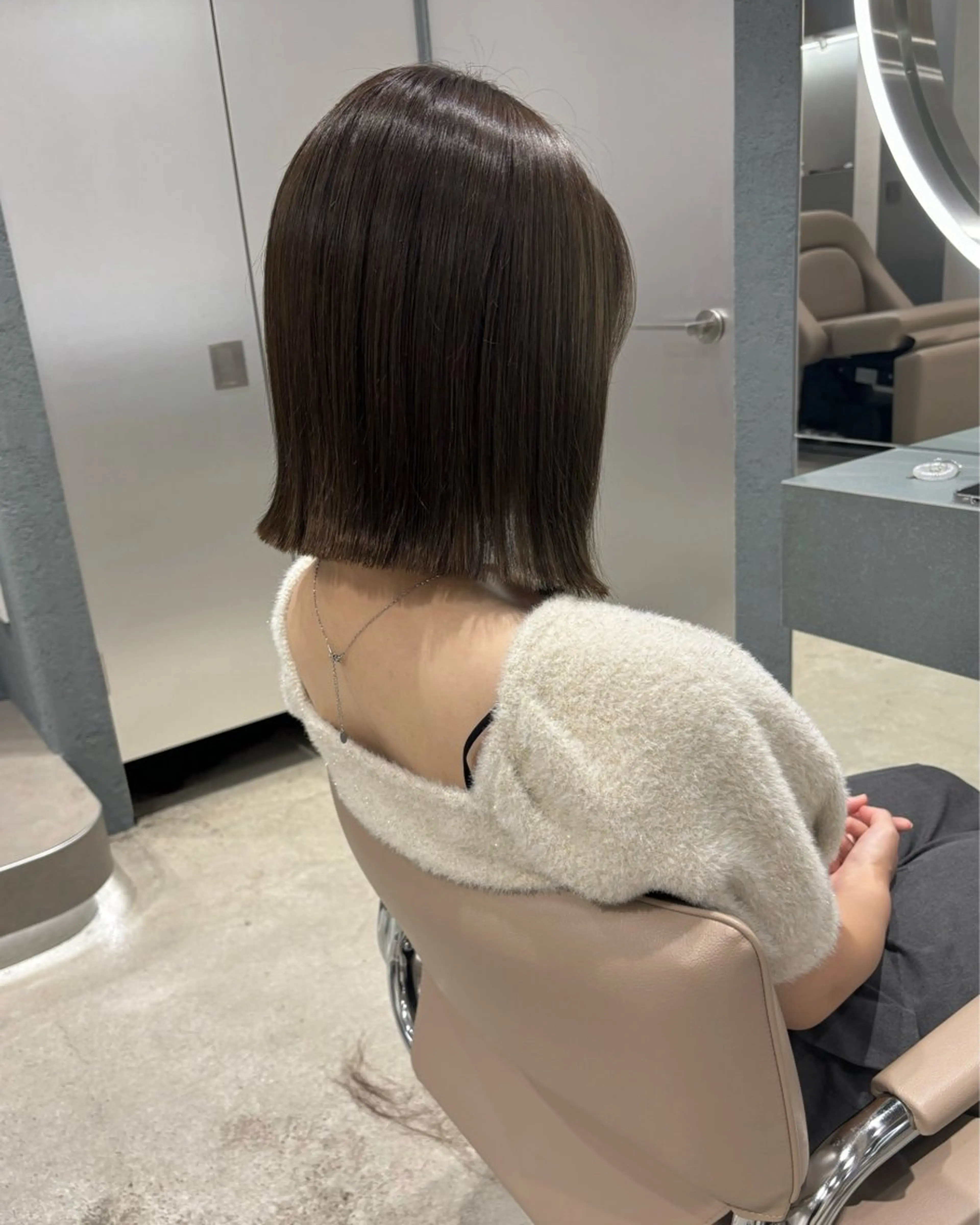 ミディアム ボブ 髪質改善 外ハネヘア トリートメント ヘアカラー トリートメント HAVANA MIZUKIのヘアスタイル