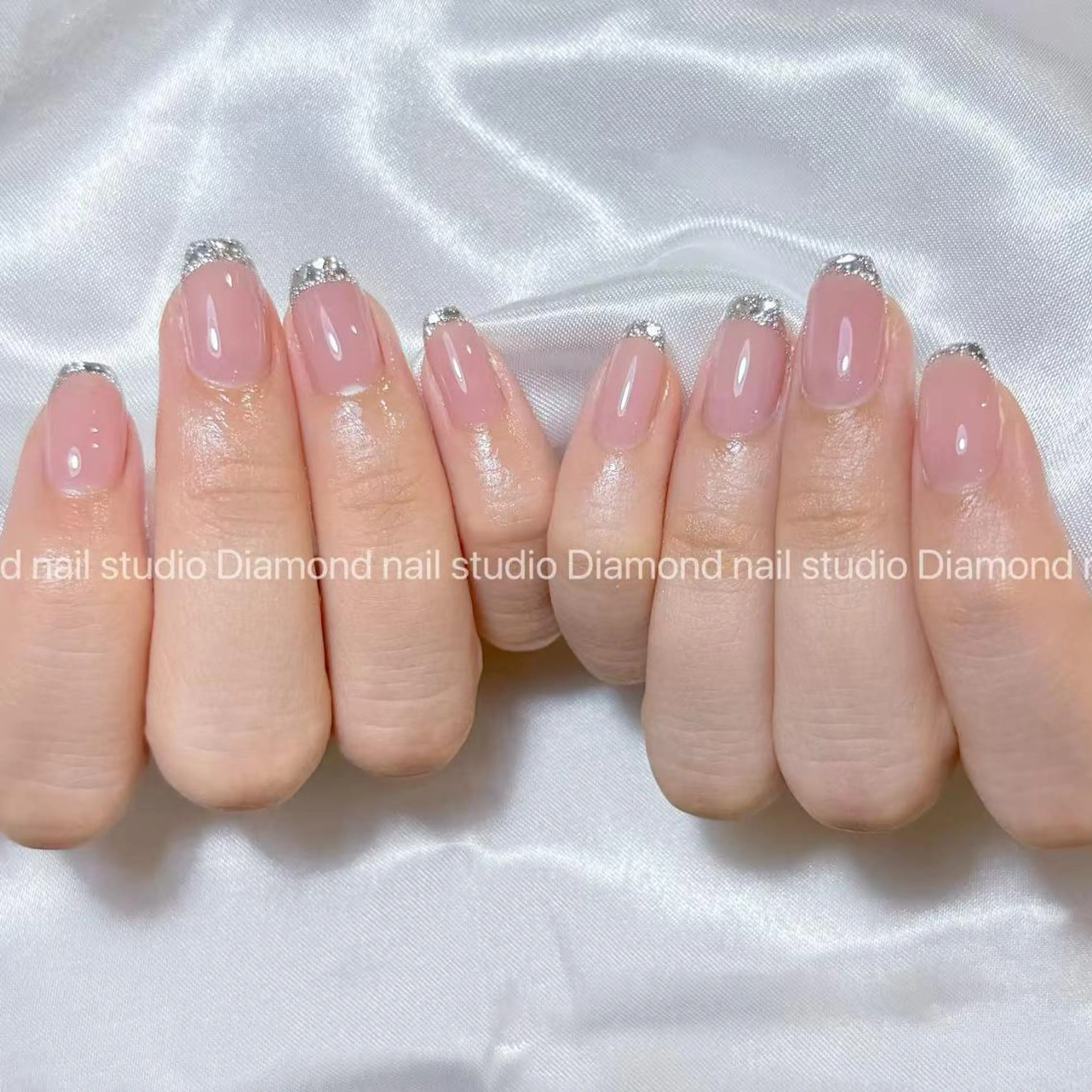ネイル アートネイル オーロラネイル フラッシュネイル ガーリー キラキラネイル DIAMOND NailStudioのネイルデザイン