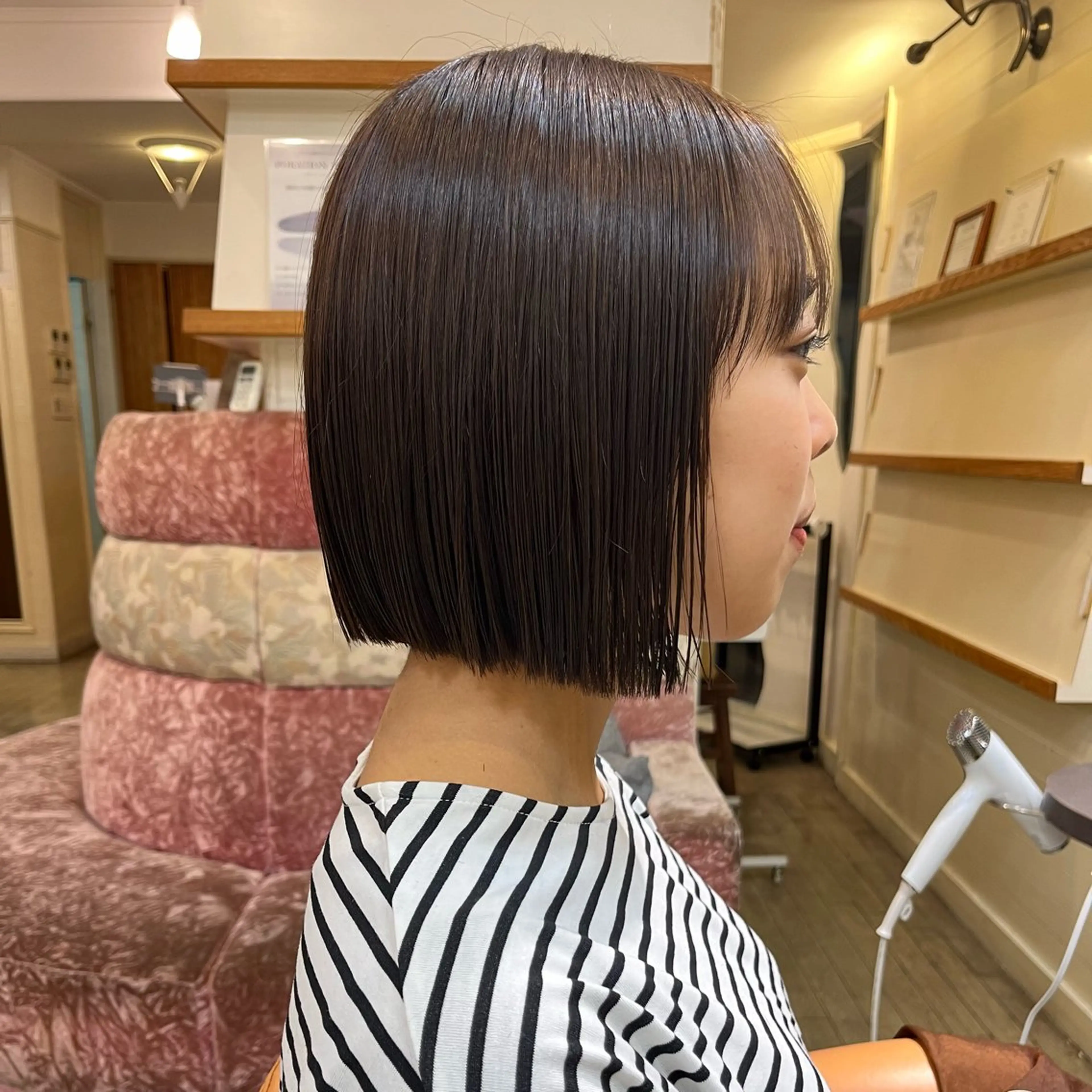 ミディアム カラー ボブ/透明感カラー /大宮/たぐち🥣のヘアスタイル