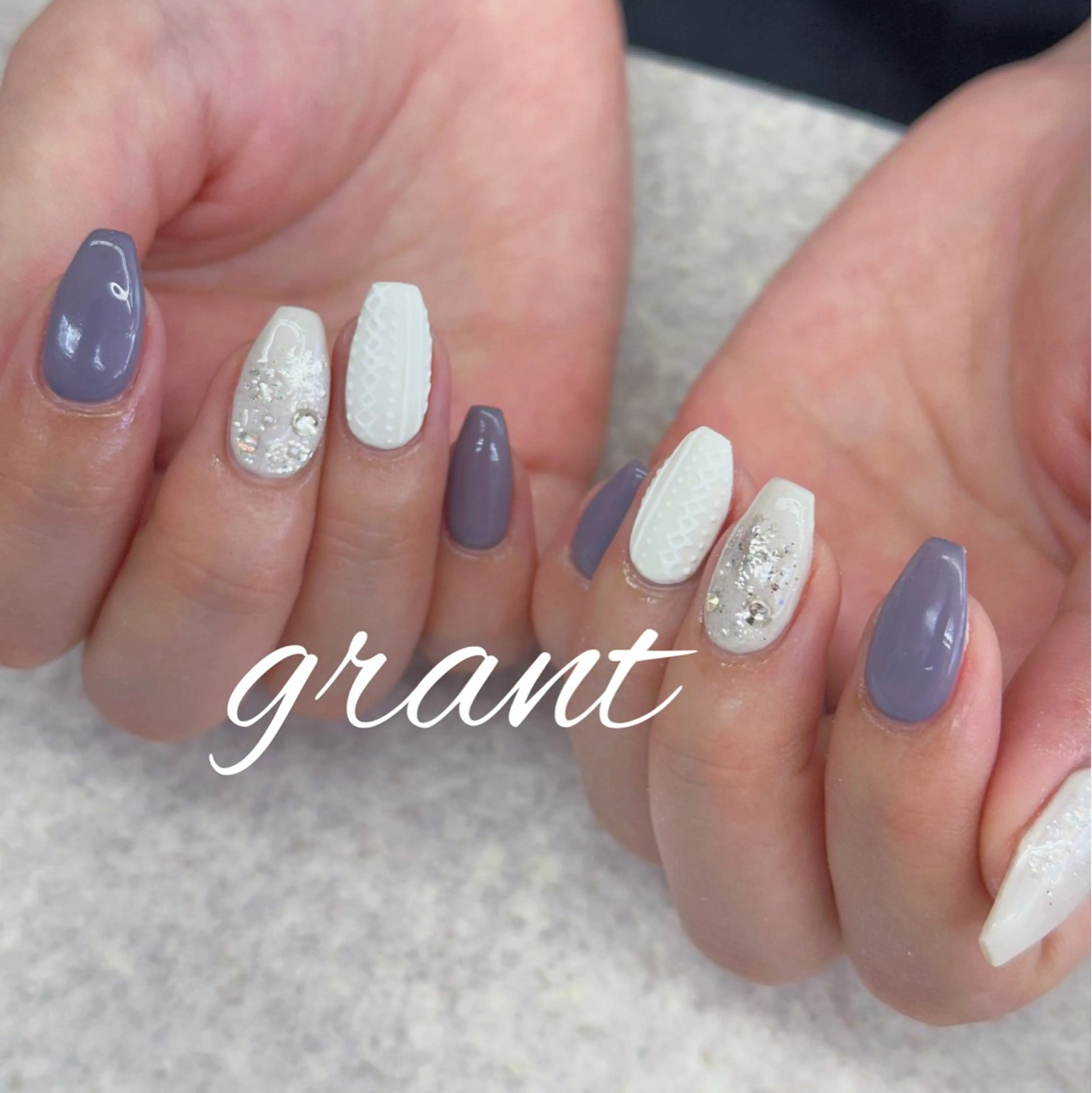 ネイル 冬ネイル ハンドネイル nail salon grant所属・nailsalon grantのネイルデザイン