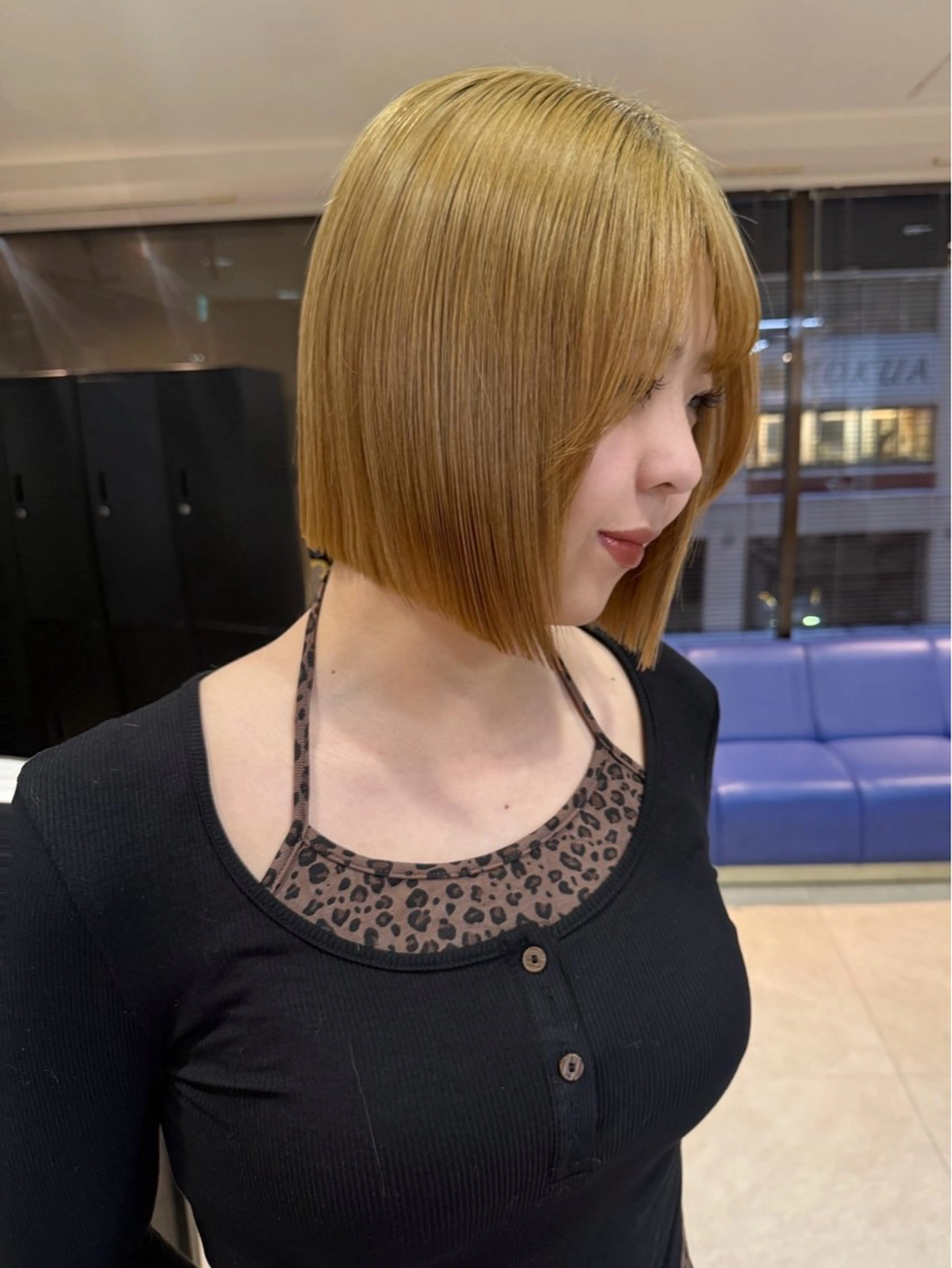 ショート カラー ボブ 顔周りカット 似合わせカット カット ヘアカラー トリートメント SHICUNEアサミ /ショート/メンズのヘアスタイル