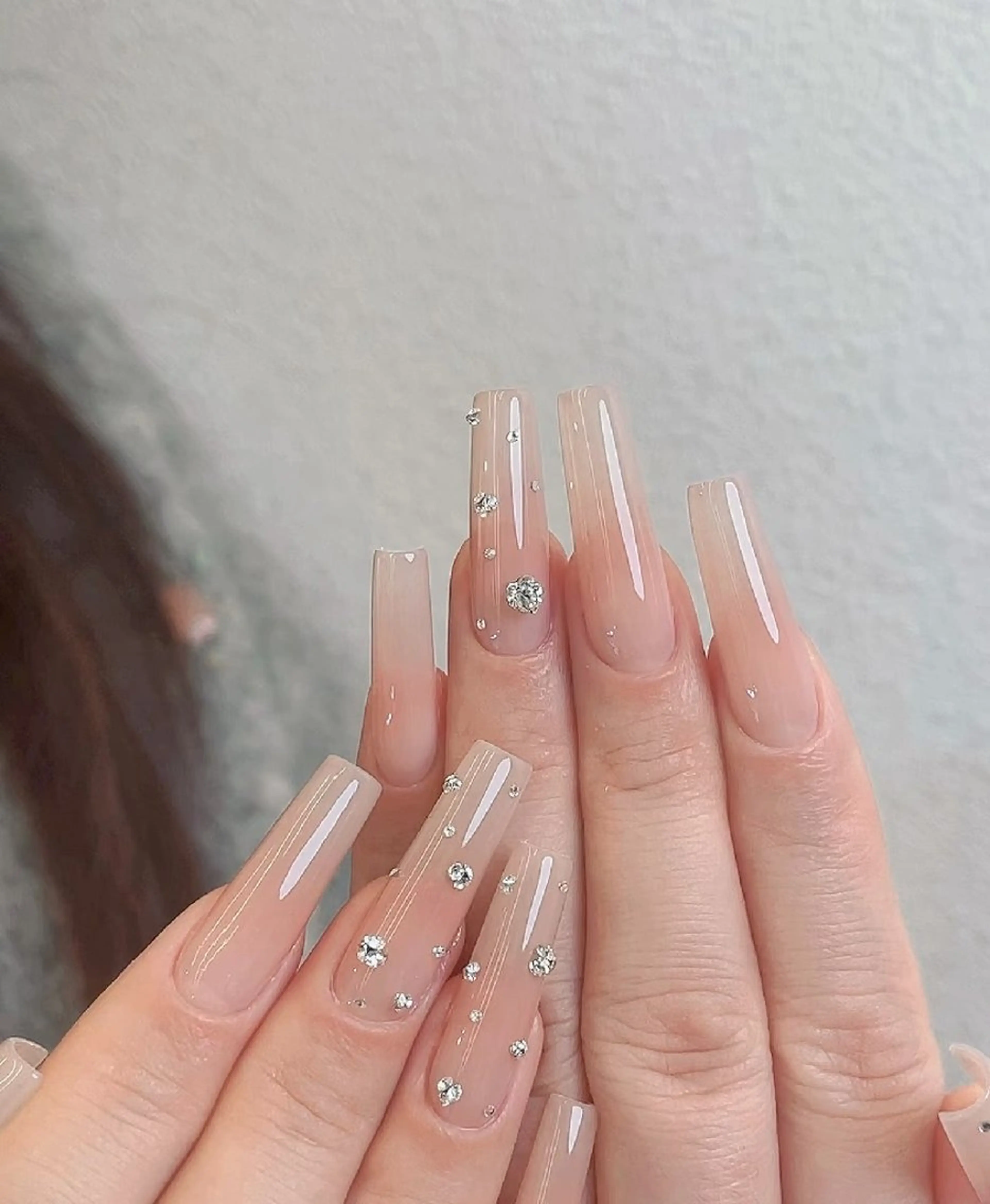 ネイル クリアネイル 長さ出し シンプルネイル ハンドネイル MIYUKI  美桜のネイルデザイン