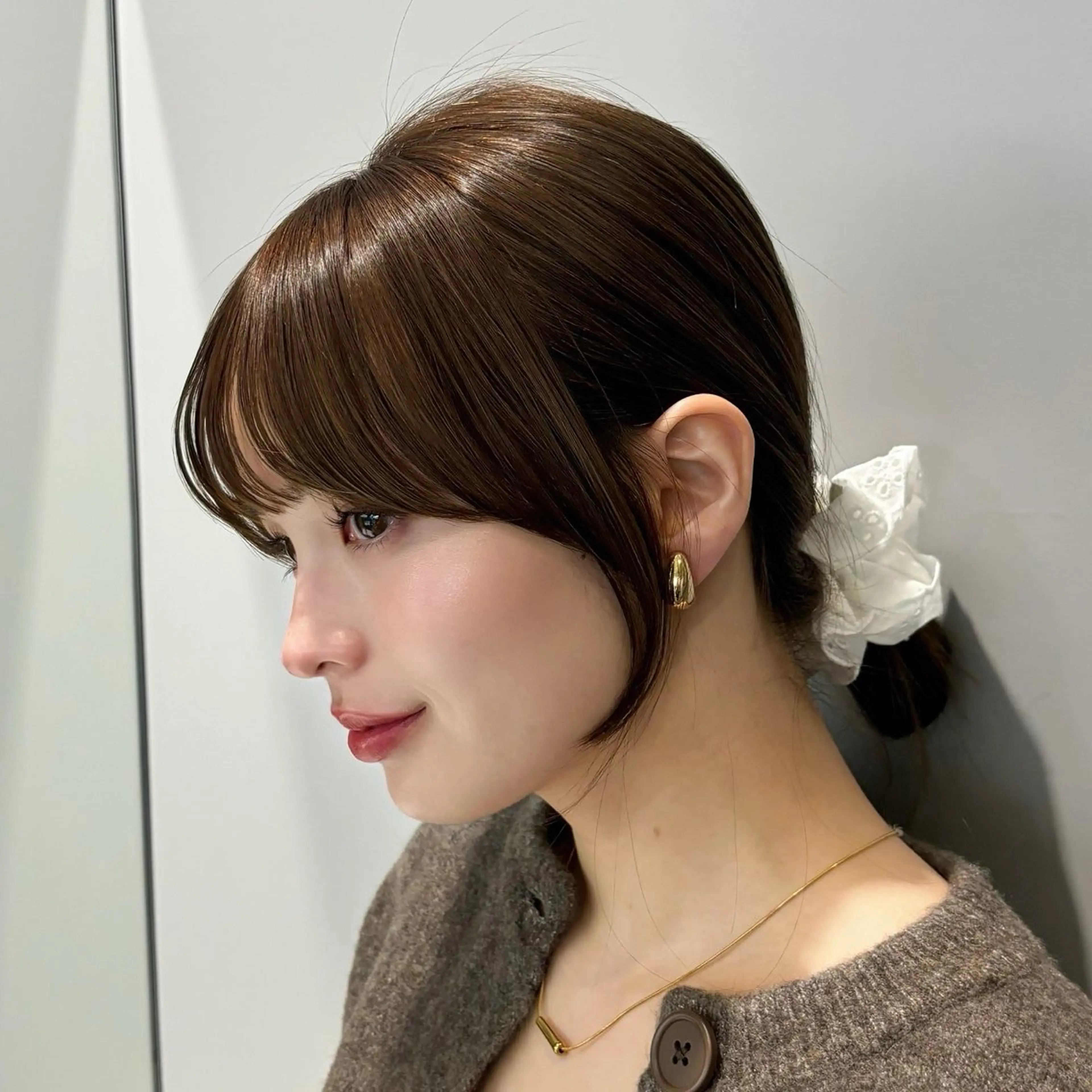 ミディアム カラー ベージュカラー ブリーチ ブリーチなしカラー 小顔カット ❣️圧倒的透明感ヘア ❣️yukinaのヘアスタイル