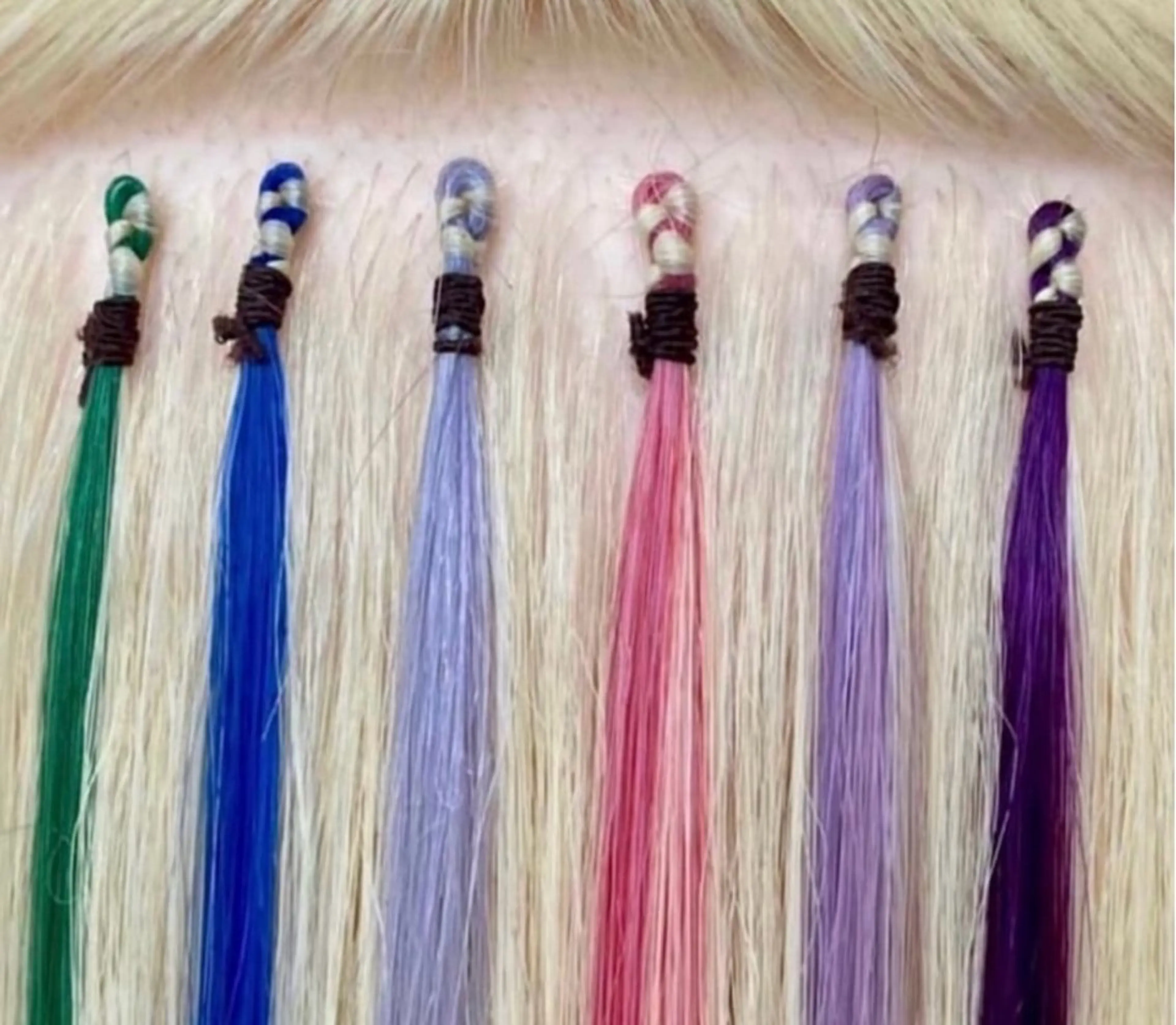 ロング 編み込みエクステ シールエクステ エクステ シール＋ちび編み込み エクステ梅田🐨のヘアスタイル