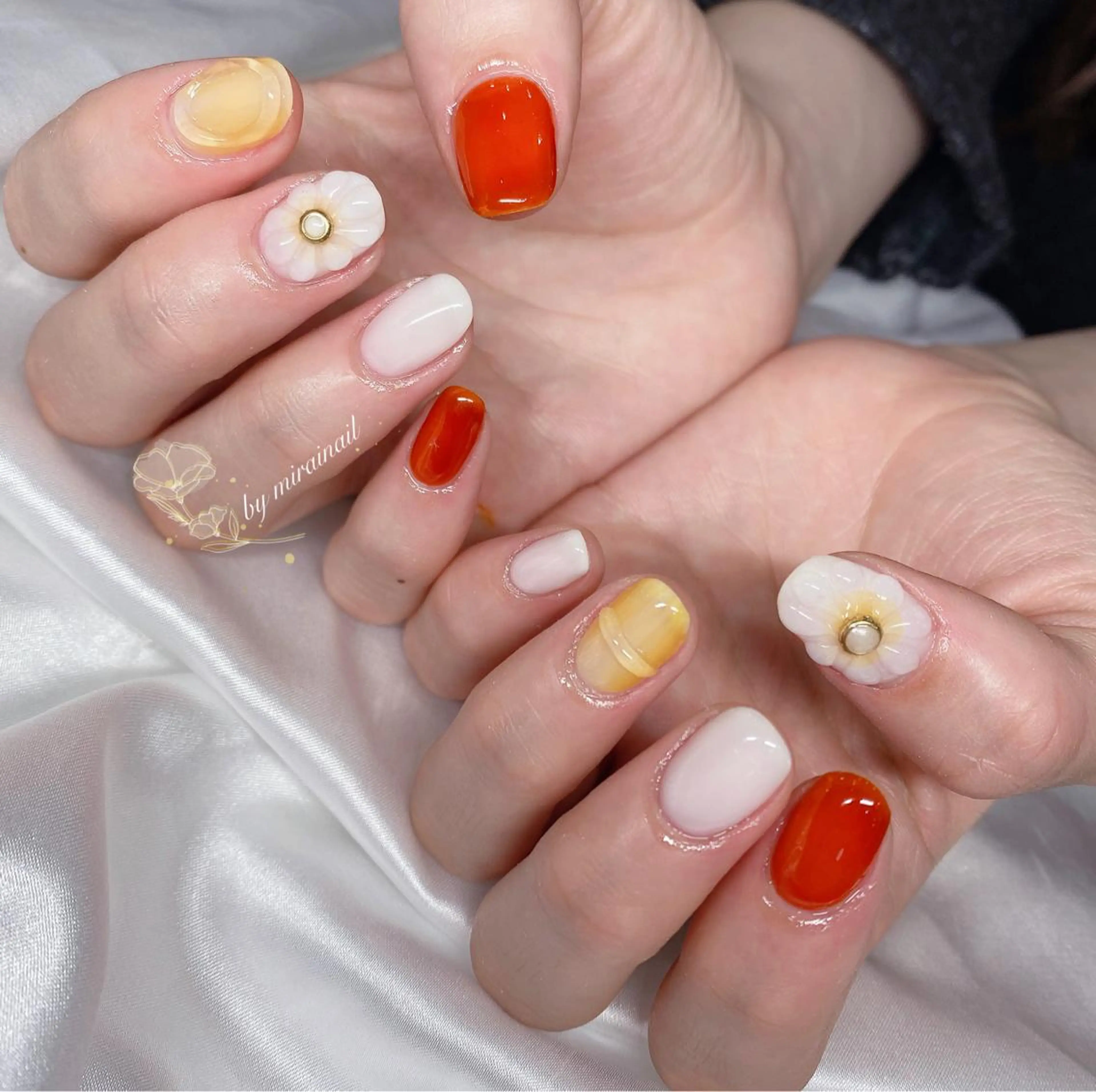 ネイル 春ネイル ハンドネイル ハンドケア ネイルサロン 9Carats神田のネイルデザイン